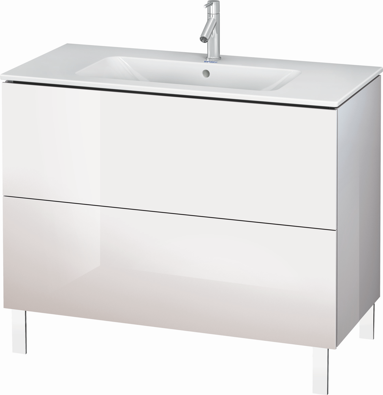 Duravit Waschtisch-Unterschrank L-Cube 102 x 48,1 cm, eiche natur, 2 Auszüge, stehend