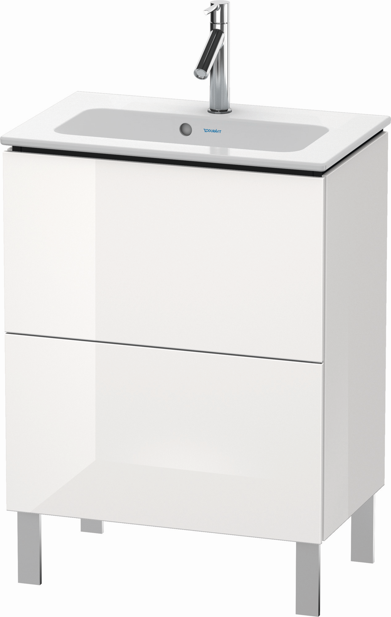 Duravit Waschtisch-Unterschrank Compact L-Cube 62 x 39,1 cm, eiche terra, 2 Auszüge, stehend