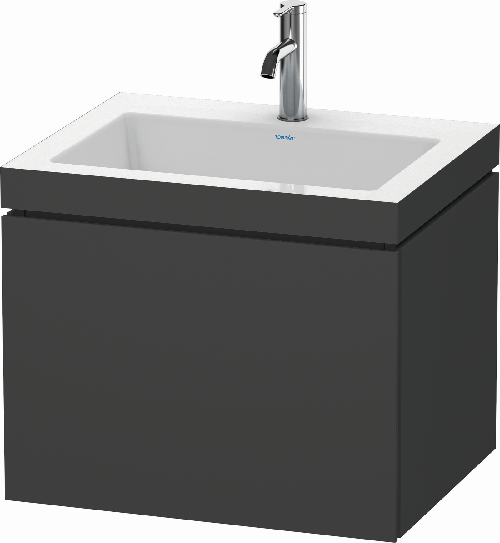 Duravit Waschtisch-Unterschrank c-bonded L-Cube 60 x 48 cm, ohne Hahnloch, nussbaum gebürstet, 1 Auszug, wandhängend