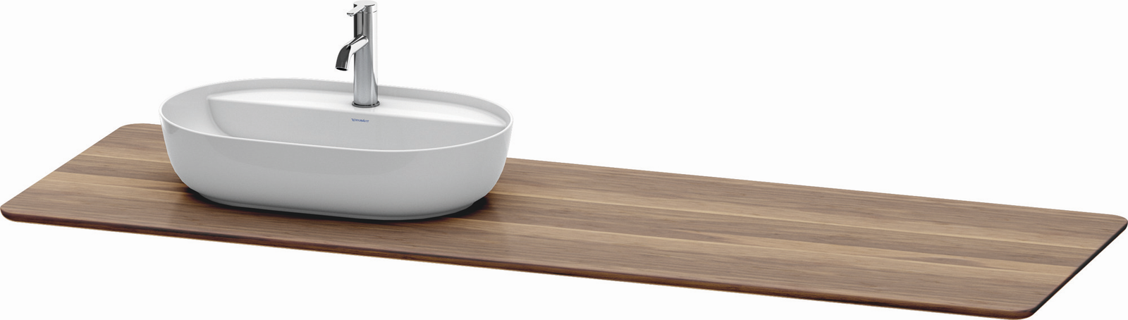 Duravit Waschtisch-Konsole Luv 178,3x59,5x2,5cm, aus Massivholz, mit 1 Ausschnitt, links, nussbaum