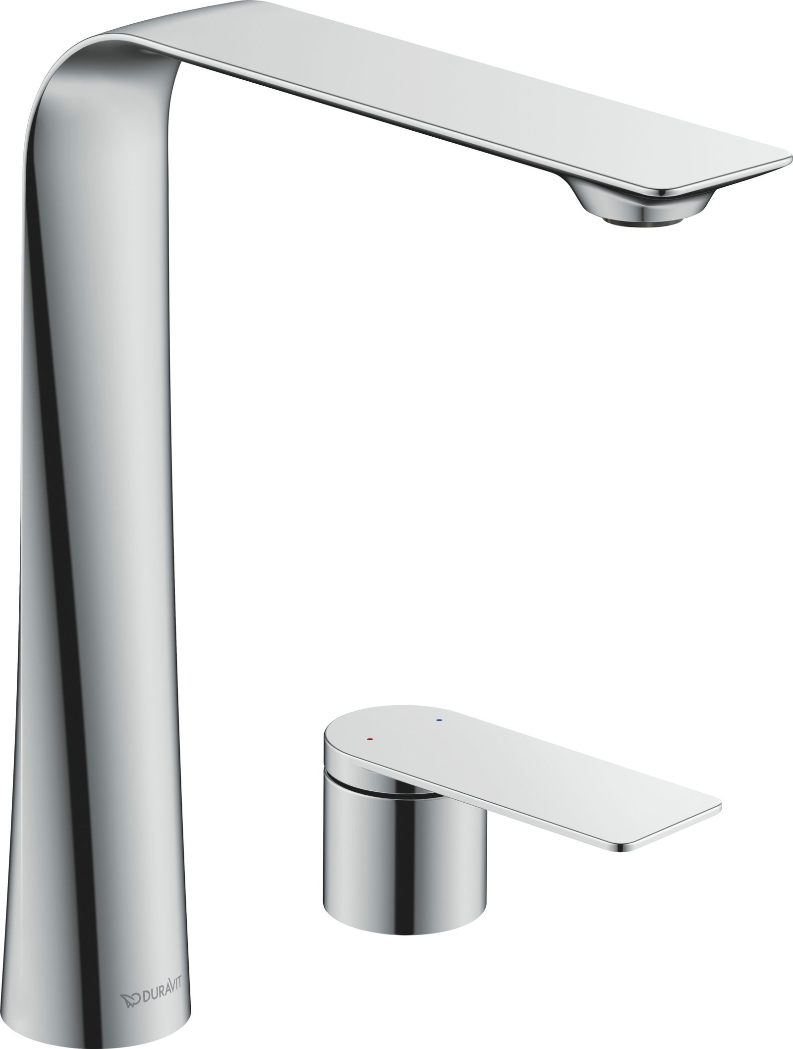 Duravit 2-Loch-Waschtisch-Armatur XL D.1 Ausladung 180mm, ohne Zugstangen-Ablaufgarnitur, chrom