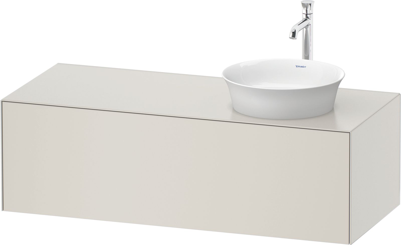 Duravit Waschtisch-Unterschrank White Tulip 130x55cm, Becken rechts, Nordic Weiß Seidenmatt, kein Einrichtungssystem/mit Innenbeleuchtung Duravit Waschtisch-Unterschrank White Tulip 130x55cm, Becken rechts, Nordic Weiß Seidenmatt, kein Einrichtungssystem/mit Innenbeleuchtung