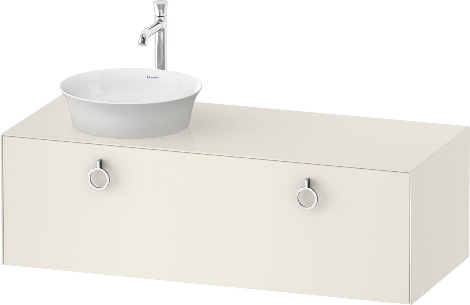 Duravit Waschtisch-Unterschrank White Tulip 130x55cm, Becken links, Nordic Weiß Hochglanz, kein Einrichtungssystem/mit Innenbeleuchtung Duravit Waschtisch-Unterschrank White Tulip 130x55cm, Becken links, Nordic Weiß Hochglanz, kein Einrichtungssystem/mit Innenbeleuchtung