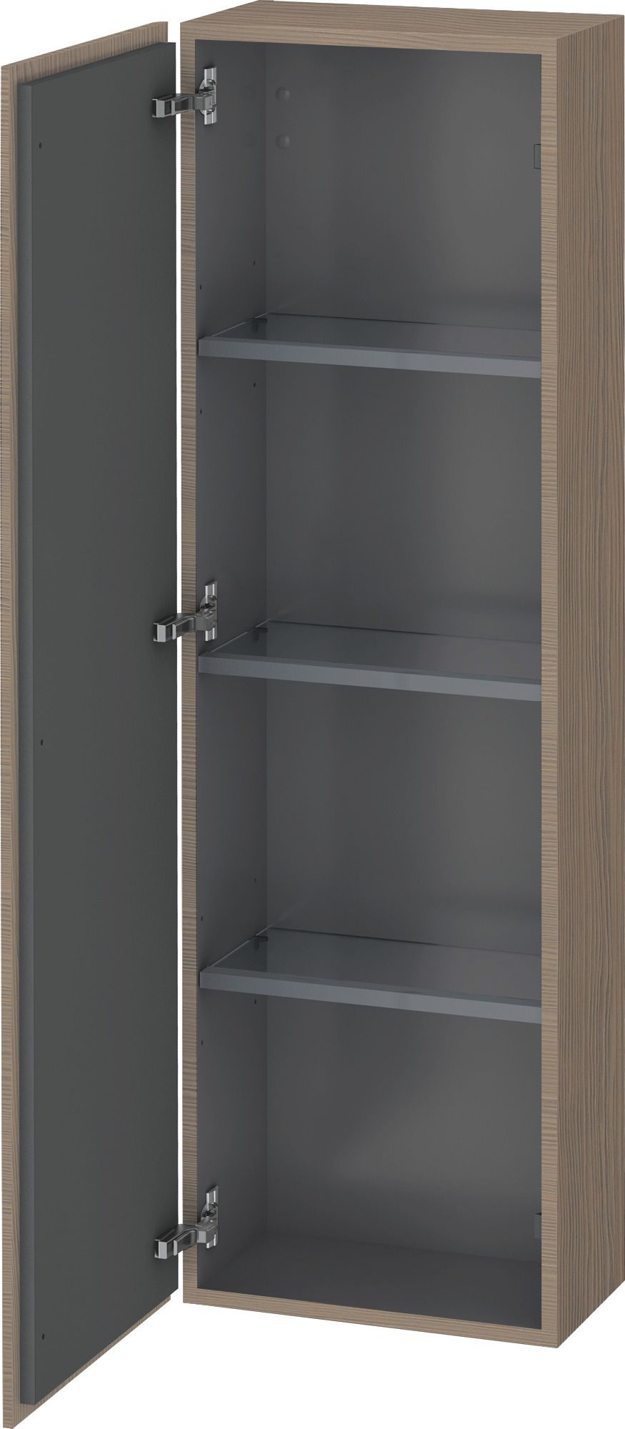 Duravit Halbhochschrank L-Cube 40x24,3x132cm, Tür links, eiche terra