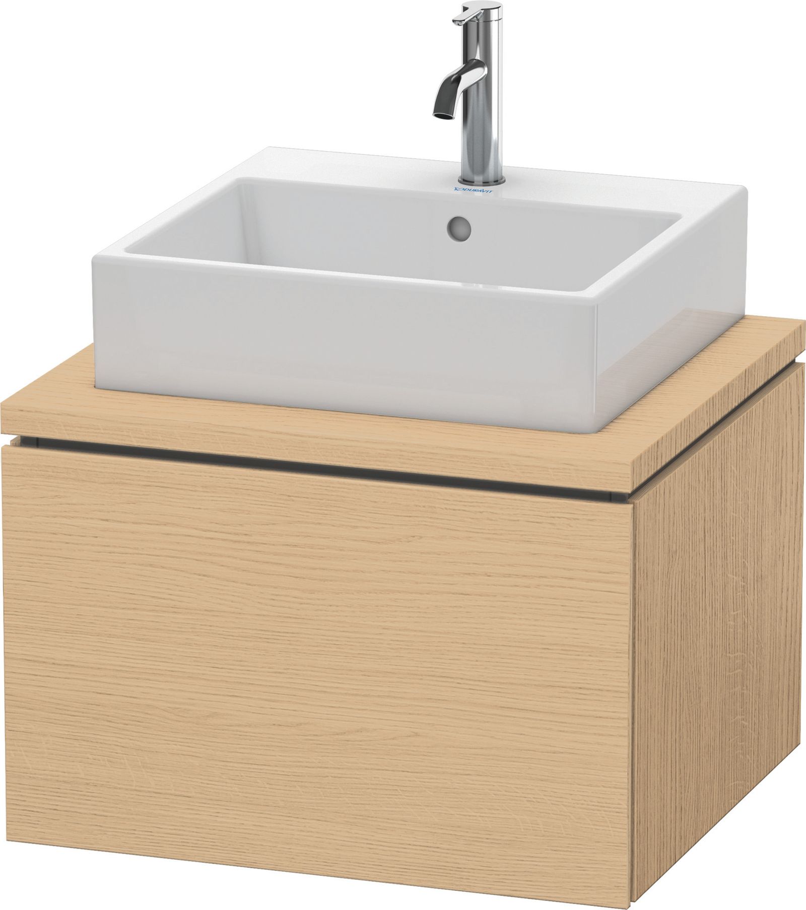 Duravit Waschtisch-Unterschrank L-Cube 62 x 54,7 cm, eiche natur, für Konsole, 1 Auszug