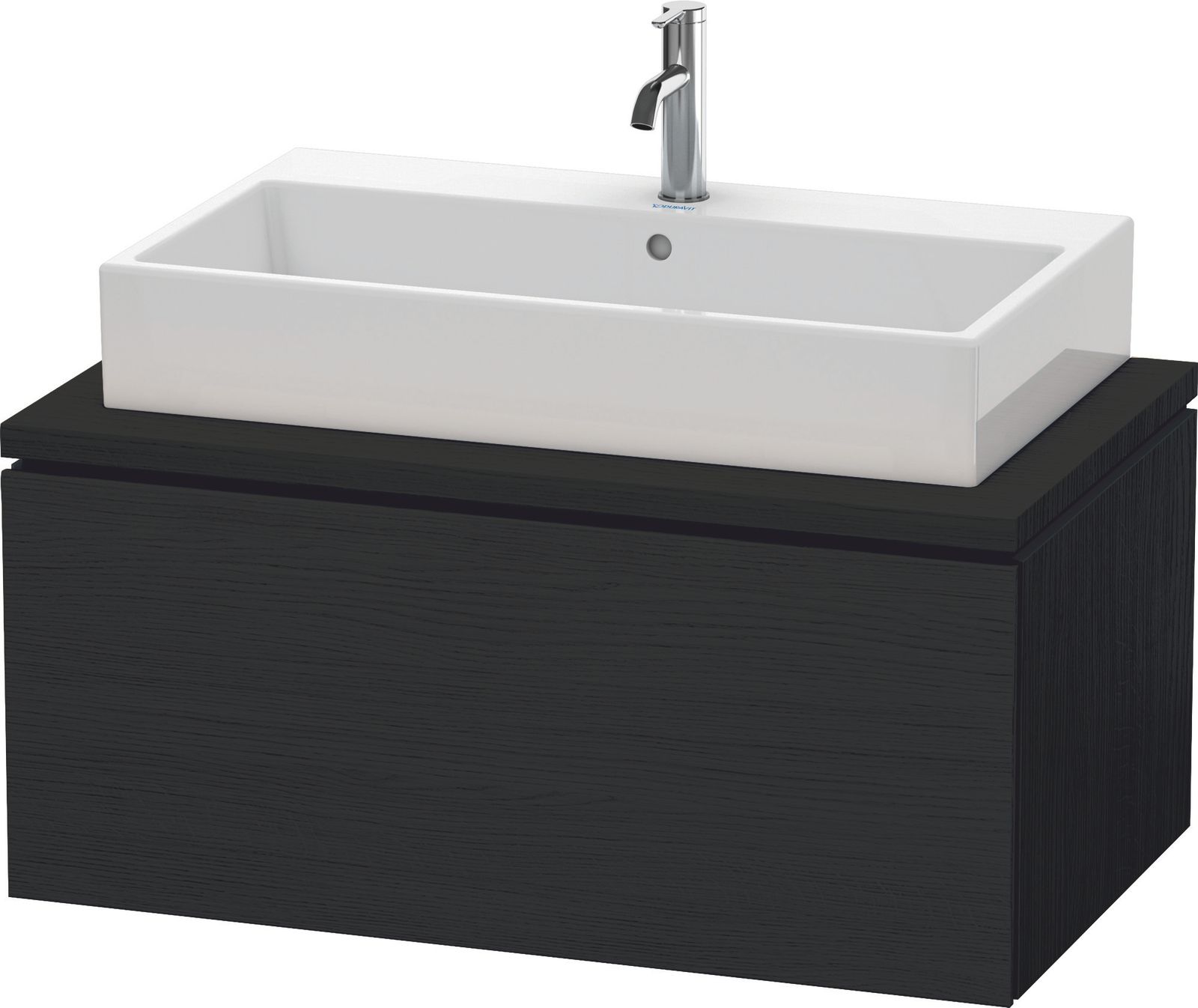 Duravit Waschtisch-Unterschrank L-Cube 92 x 54,7 cm, eiche schwarz, für Konsole, 1 Auszug