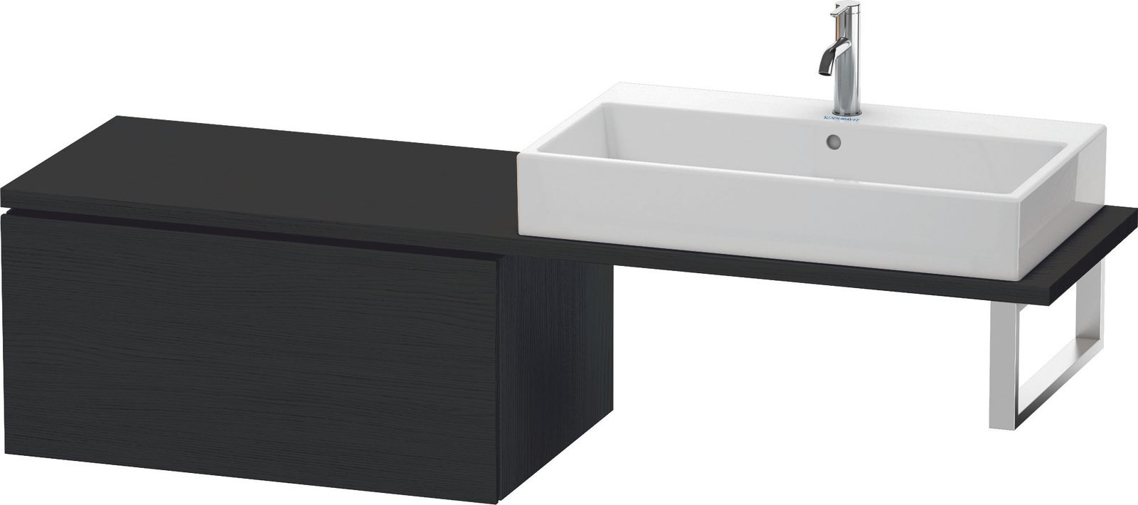 Duravit Unterschrank L-Cube 82 x 54,7 cm, eiche schwarz, für Konsole, 1 Auszug