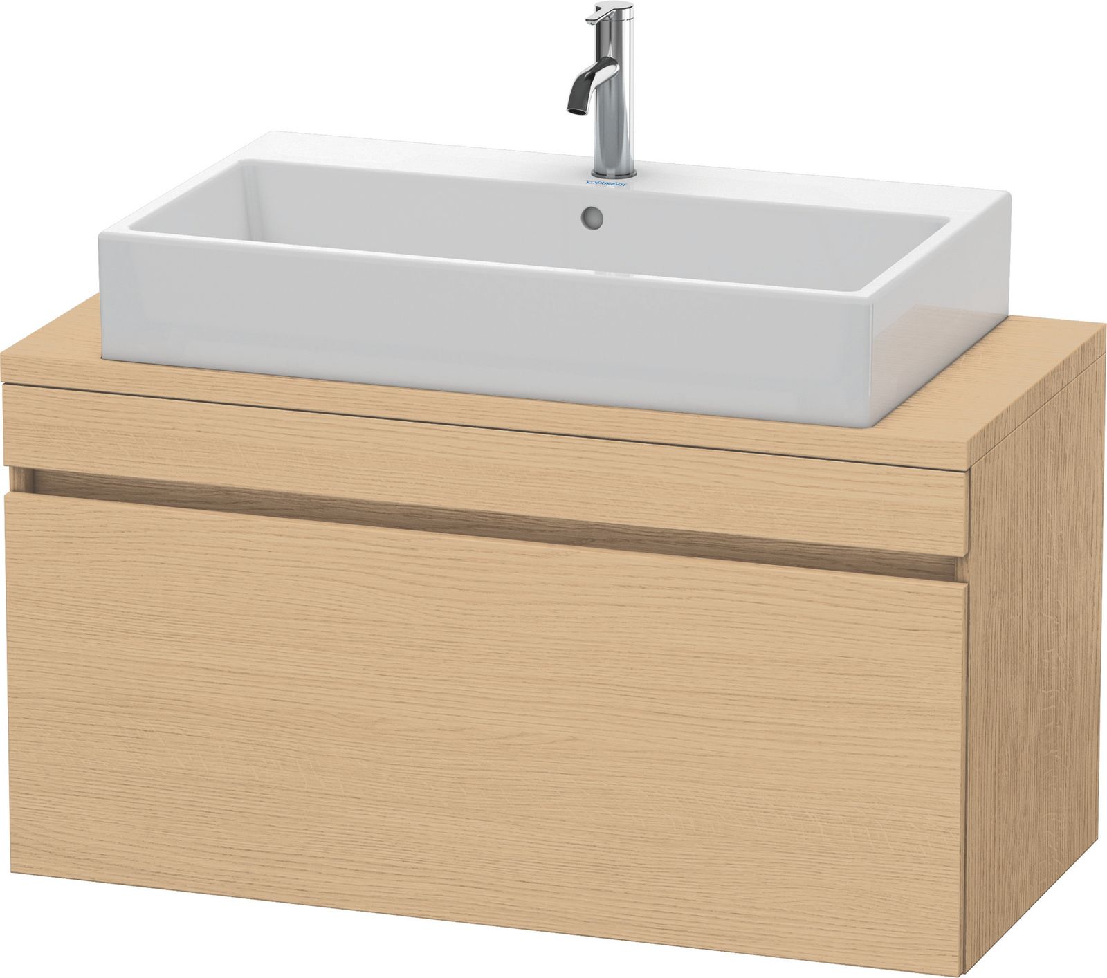 Duravit Waschtisch-Unterschrank Compact DuraStyle 100 x 47,8 cm, Eiche natur, für Konsole, 1 Auszug