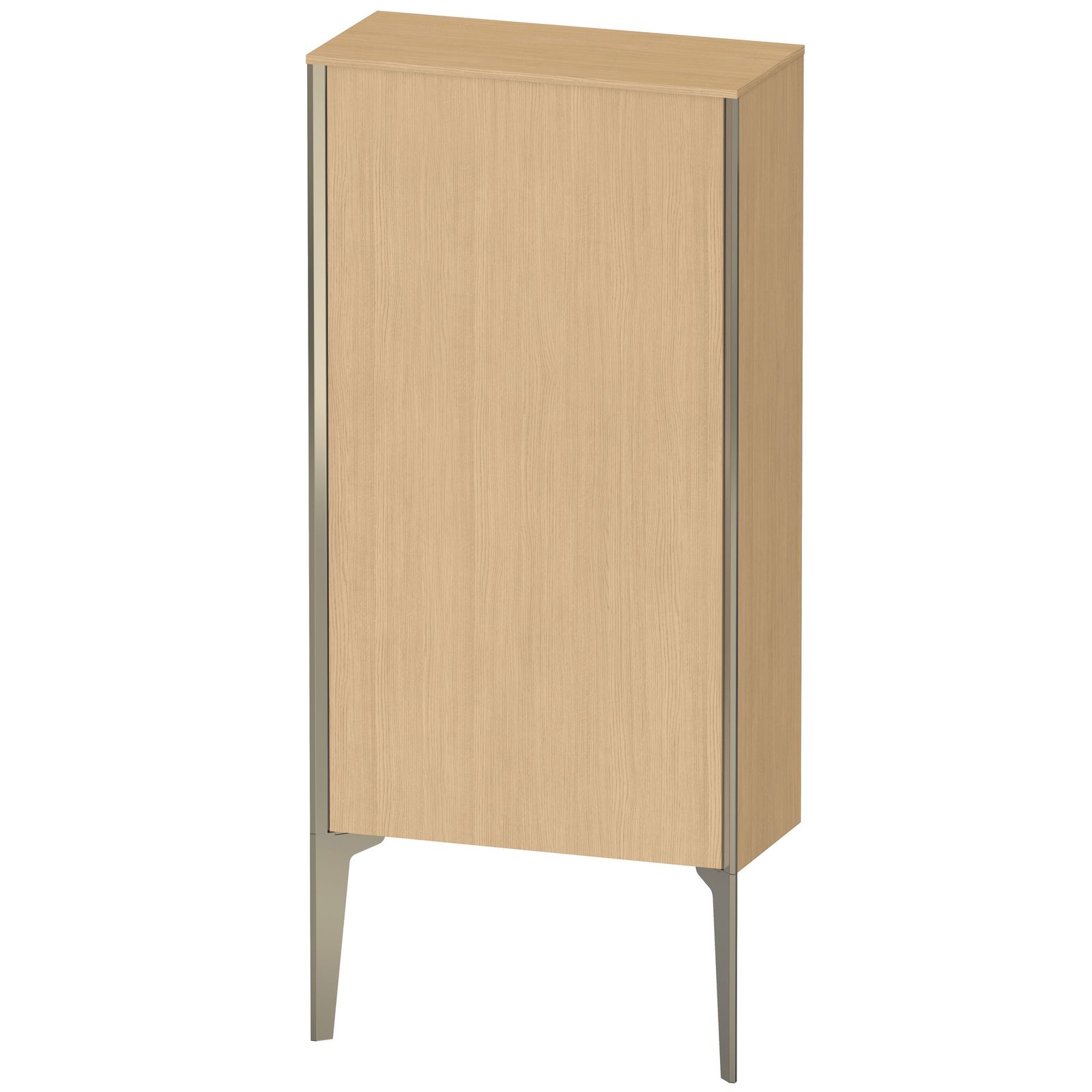 Duravit Halbhochschrank XViu 50x24x89cm, champagner matt, Tür links, Eiche natur