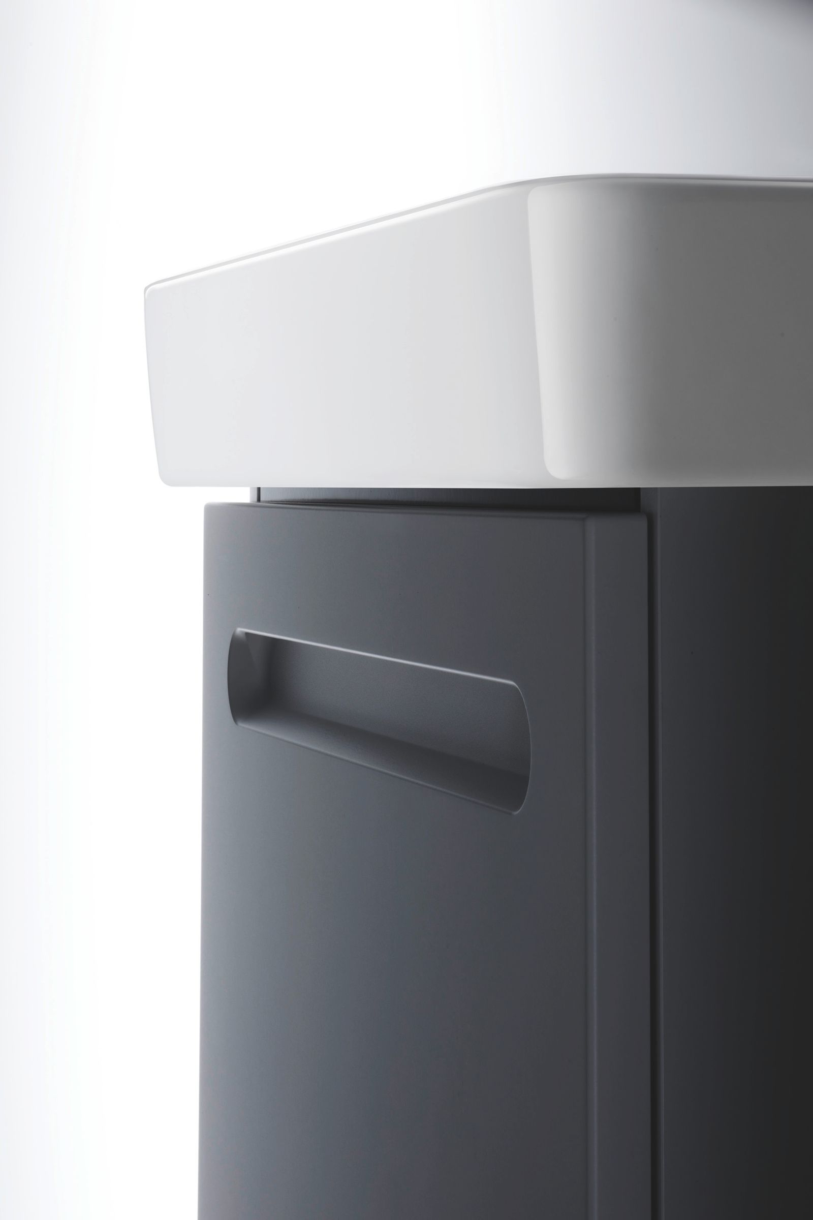Duravit Waschtisch-Unterschrank No. 1 59 x 42,6 x 47,8 cm, Graphit Matt, 1, Schubkasten, 1 Auszug, wandhängend