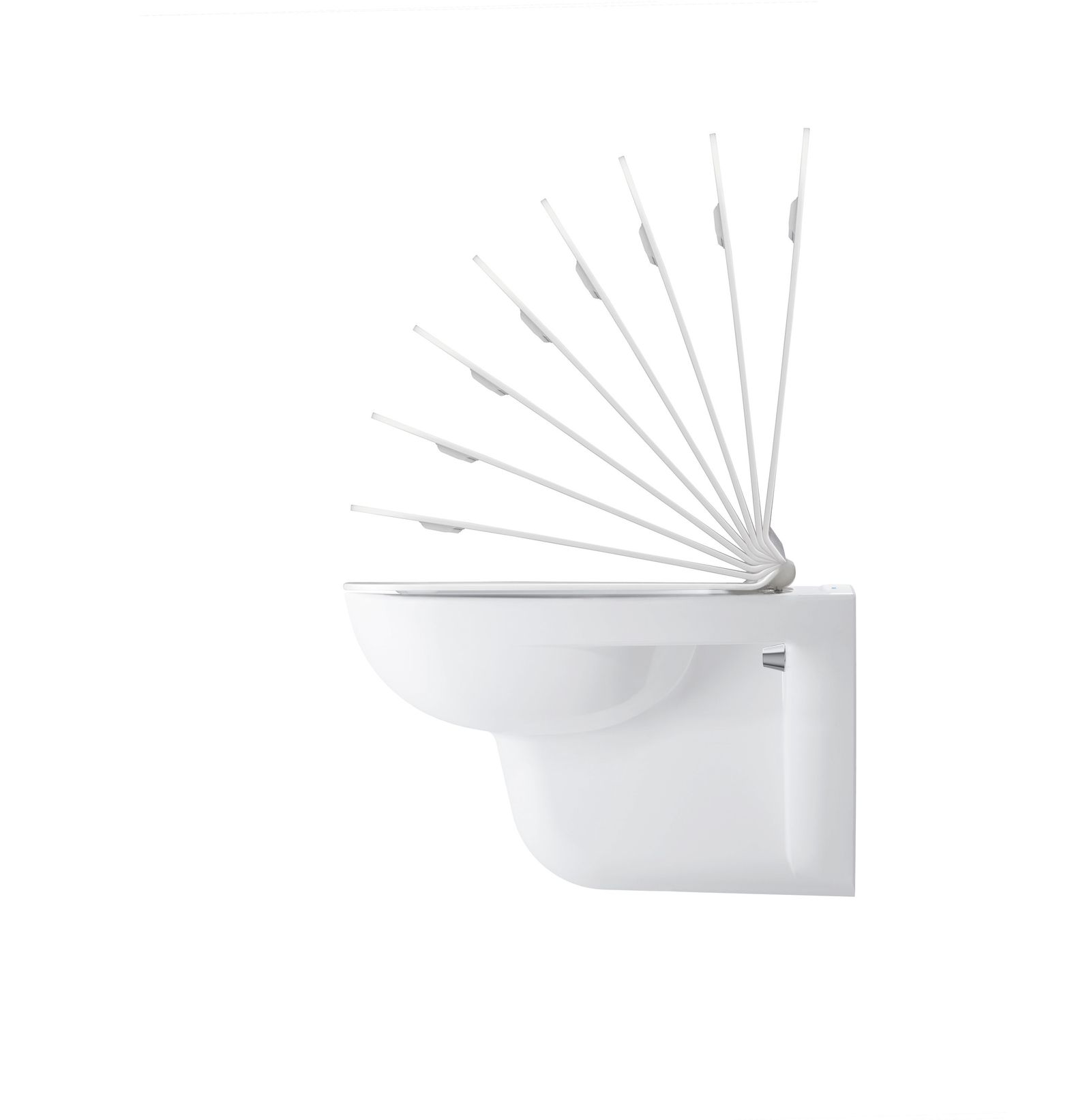 Duravit WC-Sitz D-Code Compact ohne Absenkautomatik, Scharniere Edelstahl, weiß