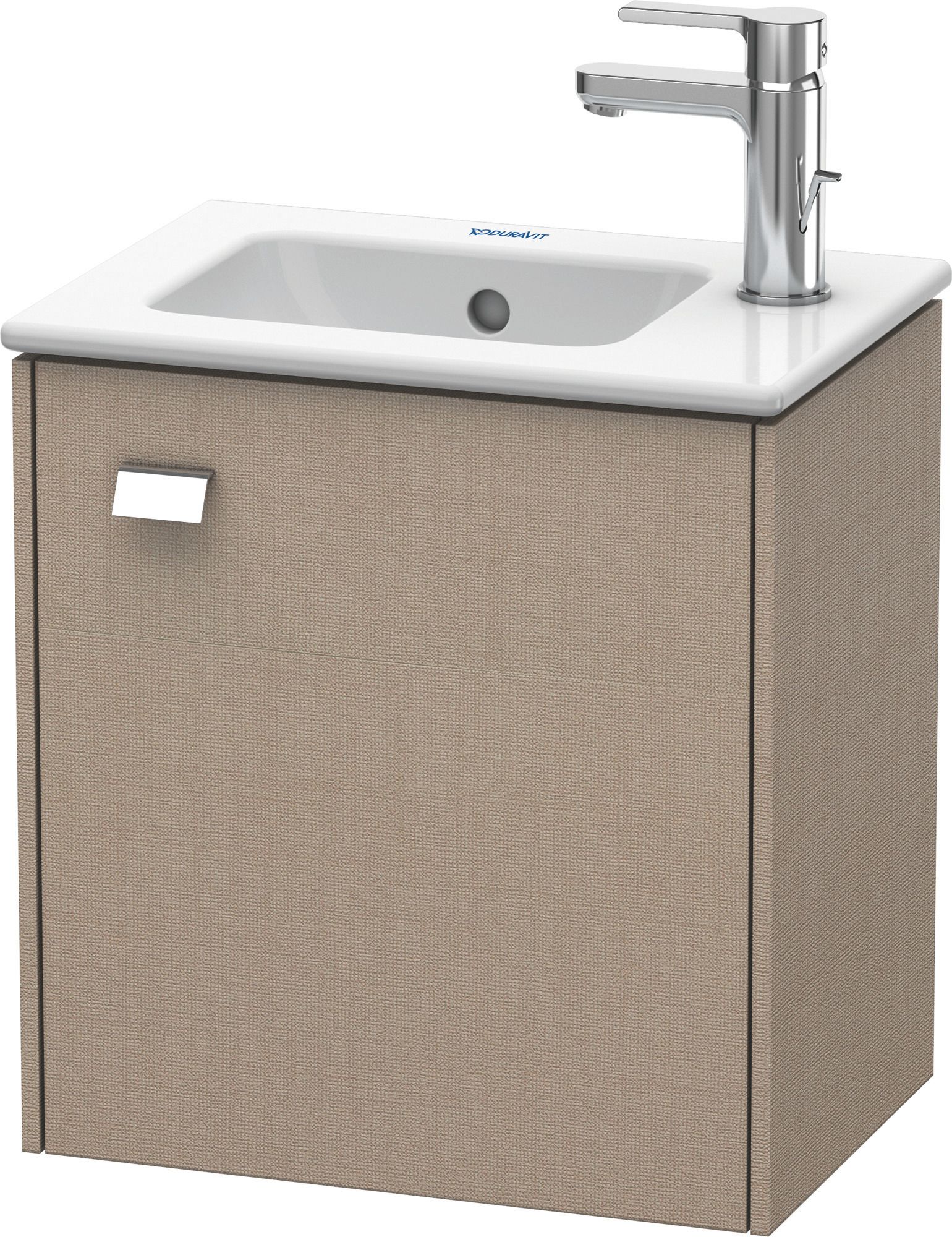 Duravit Waschtisch-Unterschrank Brioso 42x28,9x44,2cm, wandhängend, Tür rechts, chrom/Leinen