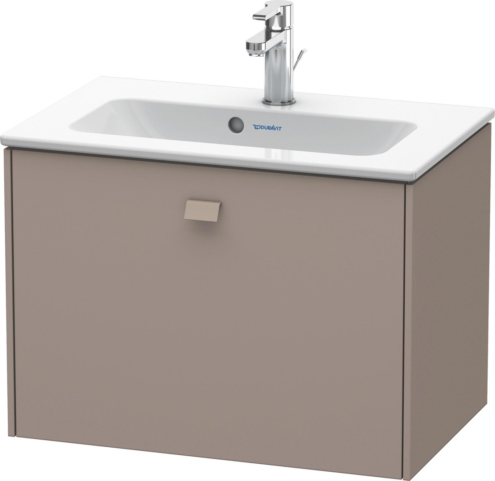 Duravit Waschtisch-Unterschrank Brioso Compact 62 x 38,9 cm, Basalt matt, 1 Auszug, wandhängend