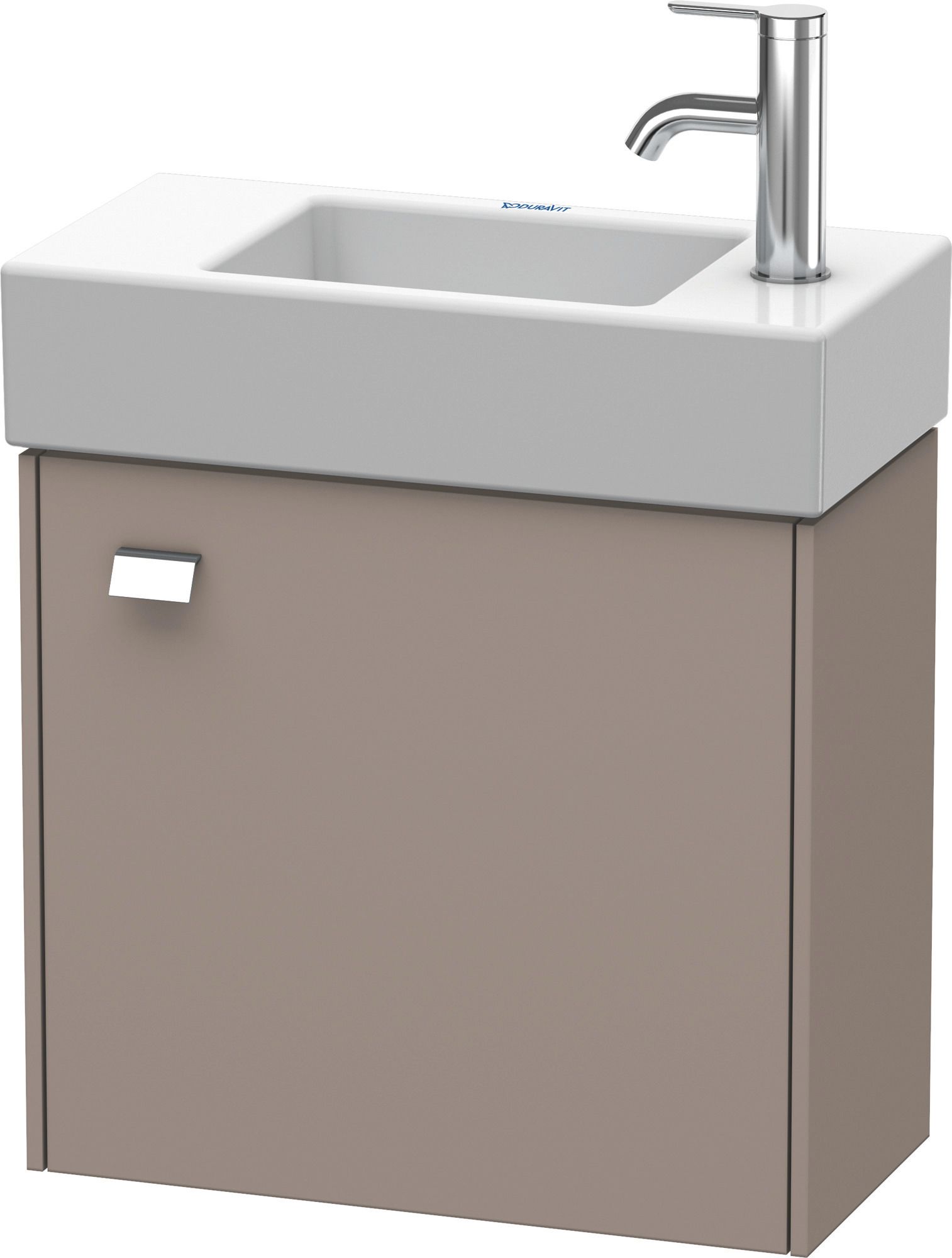 Duravit Waschtisch-Unterschrank Brioso 48,4x23,9x44,2cm, wandhängend, Tür rechts, chrom/Basaltgrau