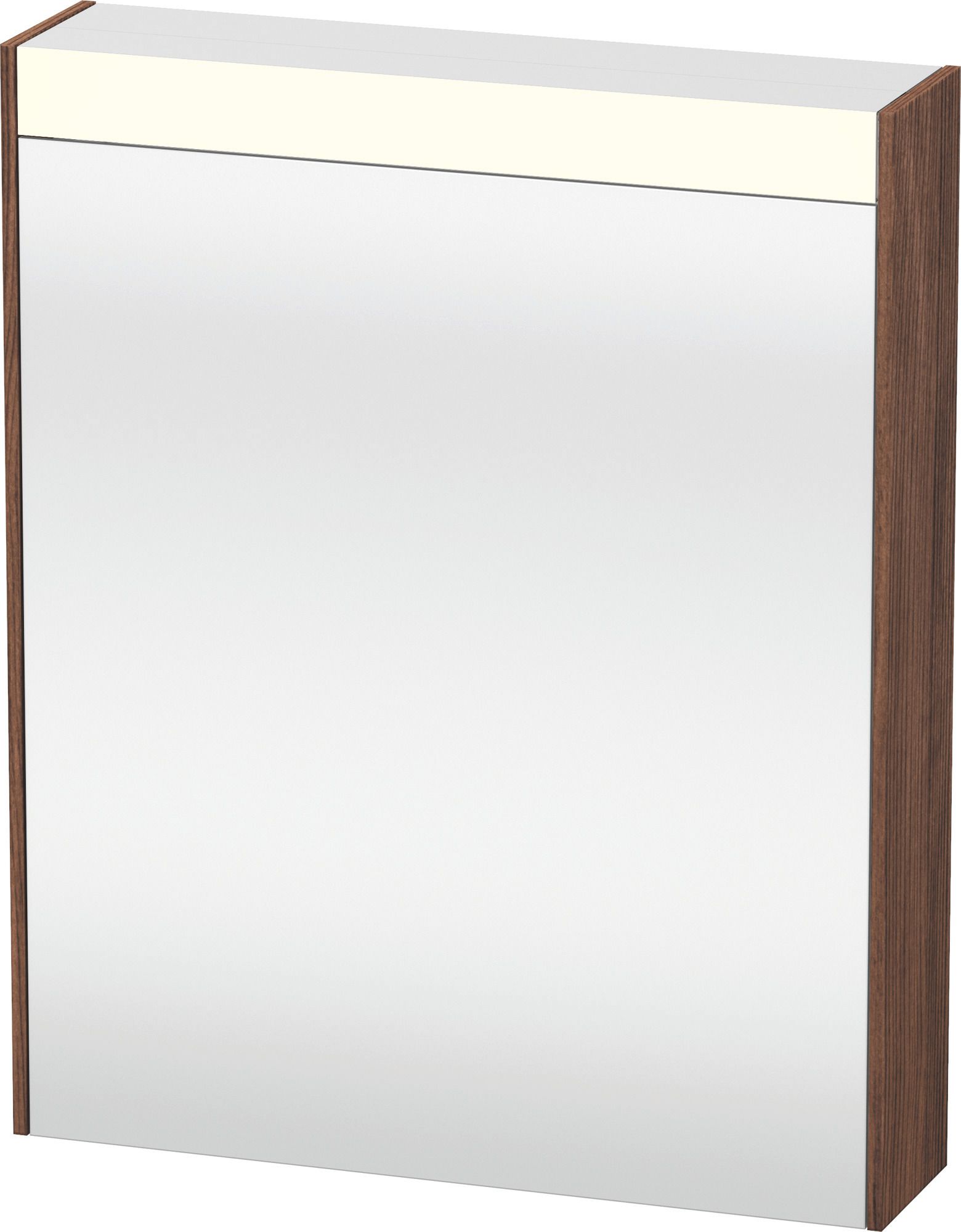 DU Spiegelschrank Brioso m. Bel., 1 Tür TA li,700x620x148mm,Nussbaum Dunkel, CH