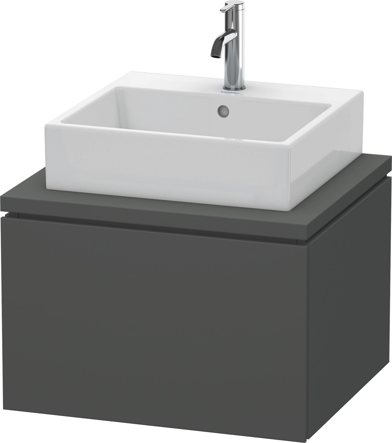 Duravit Waschtisch-Unterschrank L-Cube 62 x 54,7 cm, graphit matt, für Konsole, 1 Auszug