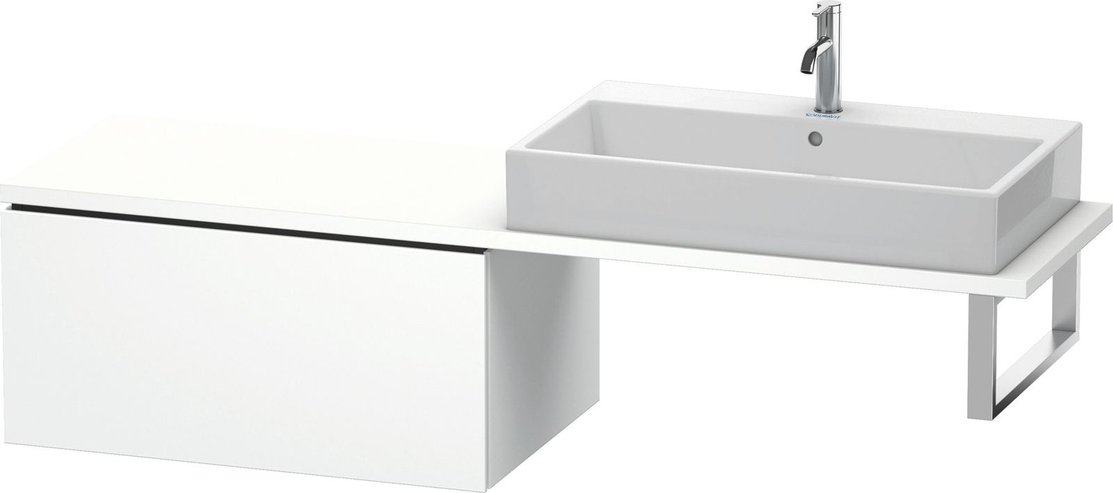 Duravit Unterschrank L-Cube 82 x 54,7 cm, weiß matt, für Konsole, 1 Auszug
