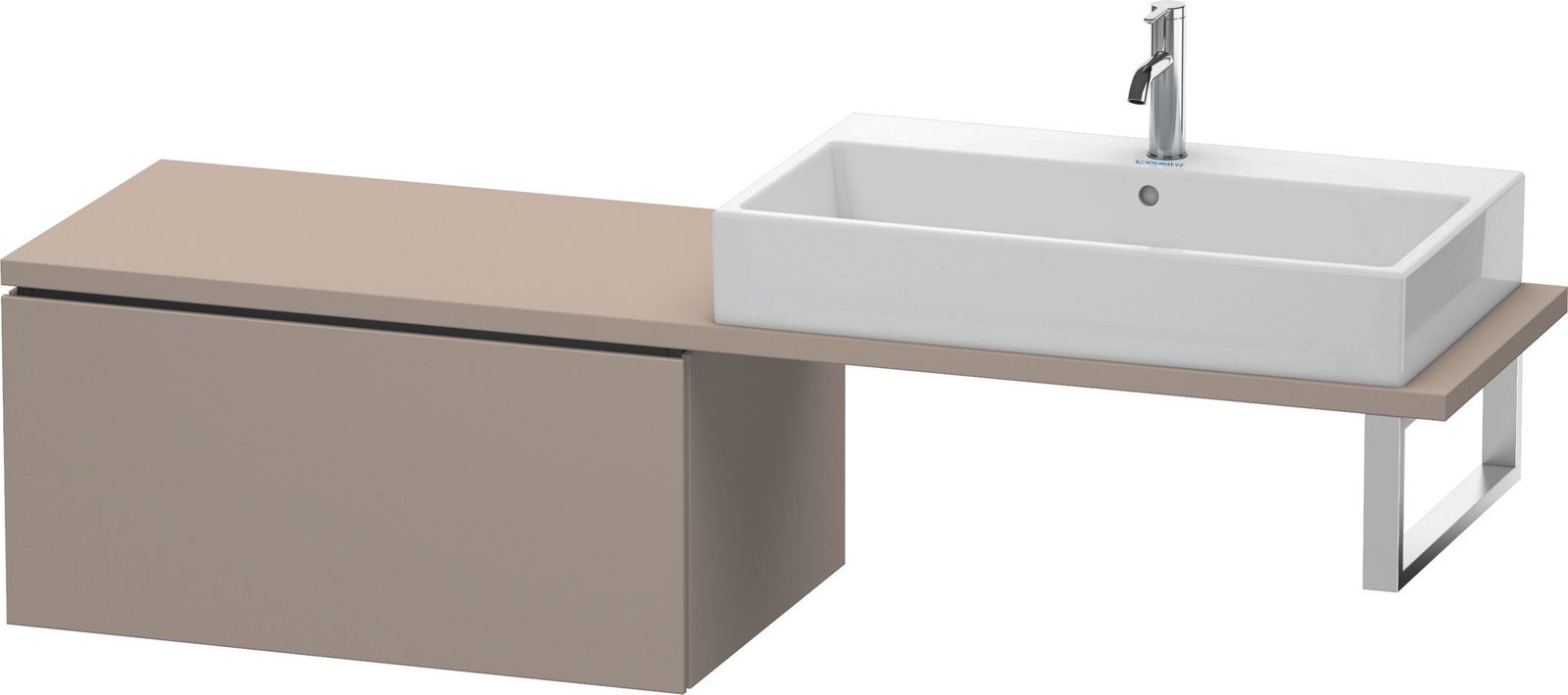 Duravit Unterschrank L-Cube 82 x 54,7 cm, basalt matt, für Konsole, 1 Auszug