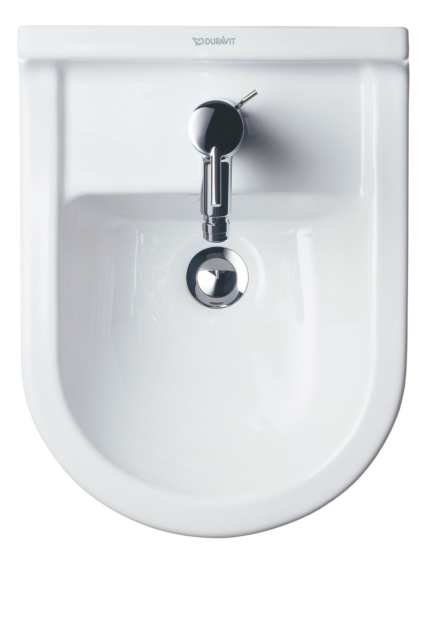 Duravit Wand-Bidet Starck 3 Compact 36x48cm, mit Hahnloch, mit Überlauf, mit Hahnlochbank, weiß