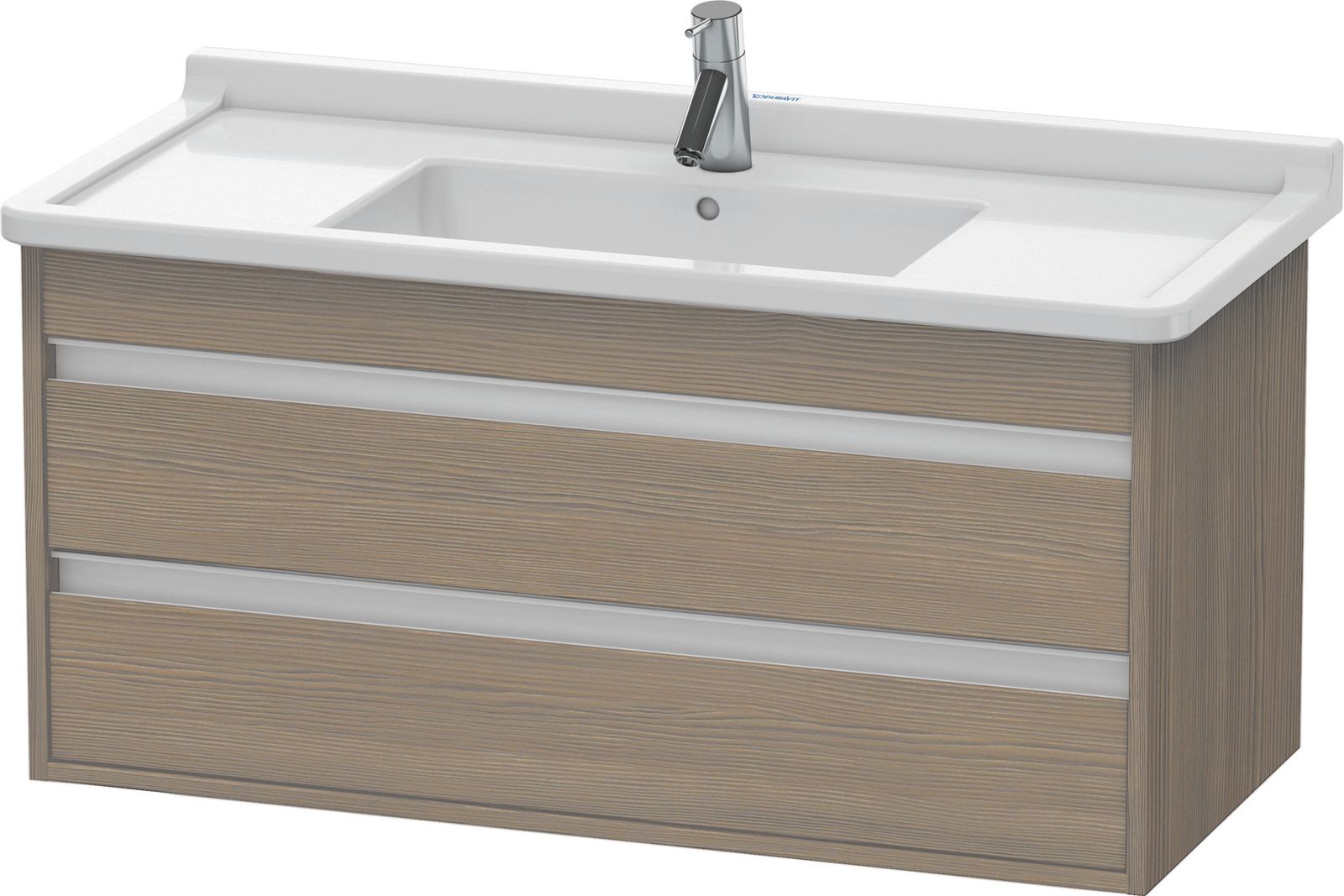 Duravit Waschtisch-Unterschrank Ketho 100 x 45,5 cm, Eiche terra, 2 Schubkästen, wandhängend Duravit Waschtisch-Unterschrank Ketho 100 x 45,5 cm, Eiche terra, 2 Schubkästen, wandhängend