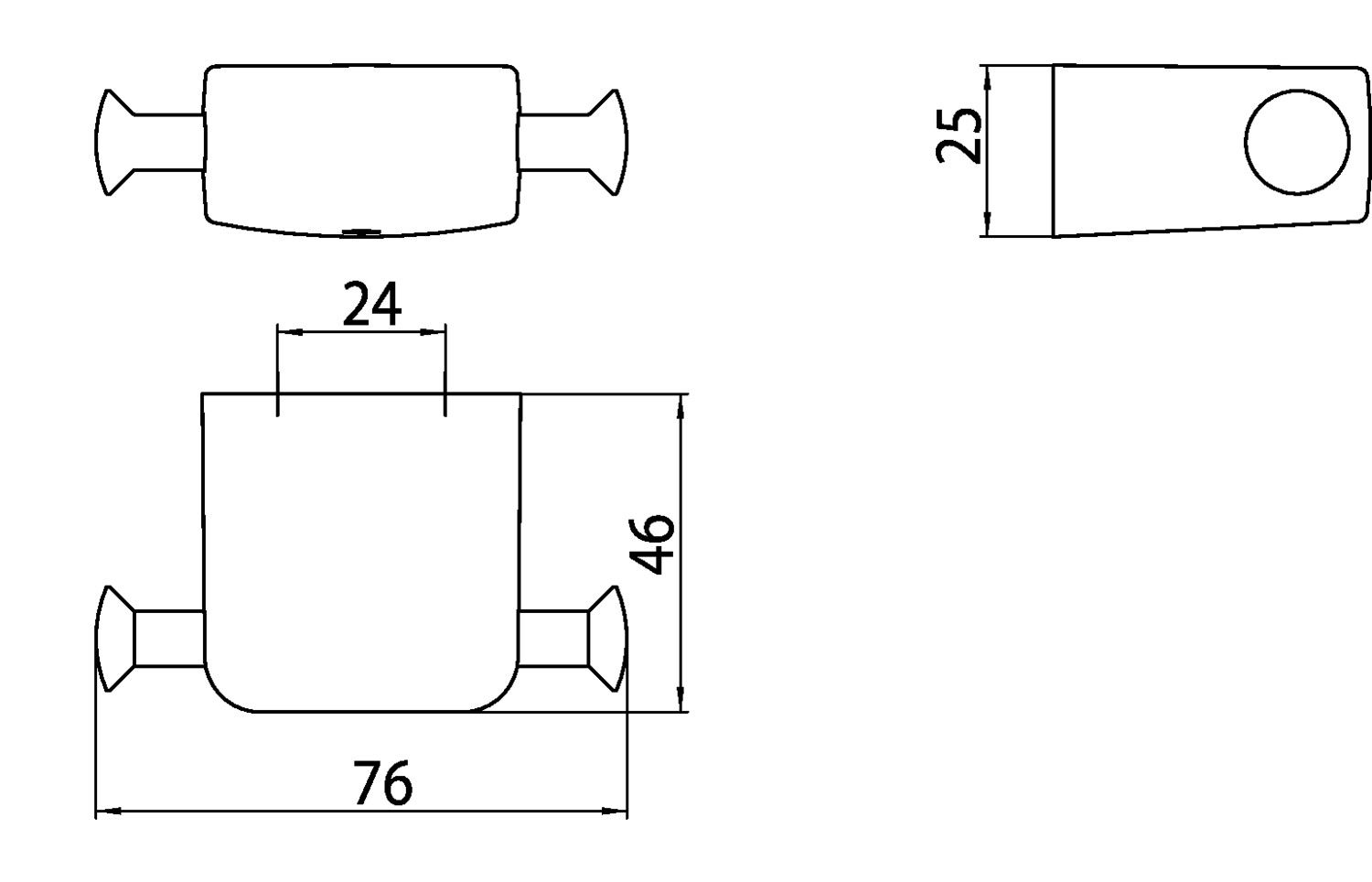 EMCO Doppelhaken Trend chrom, 76mm