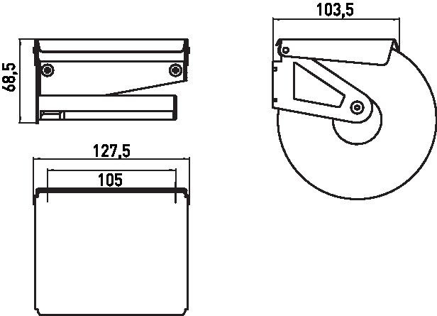 EMCO Papierhalter Polo chrom, mit eckigem Deckel und Rolle