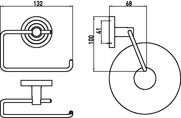 EMCO Papierhalter Polo chrom, ohne Deckel