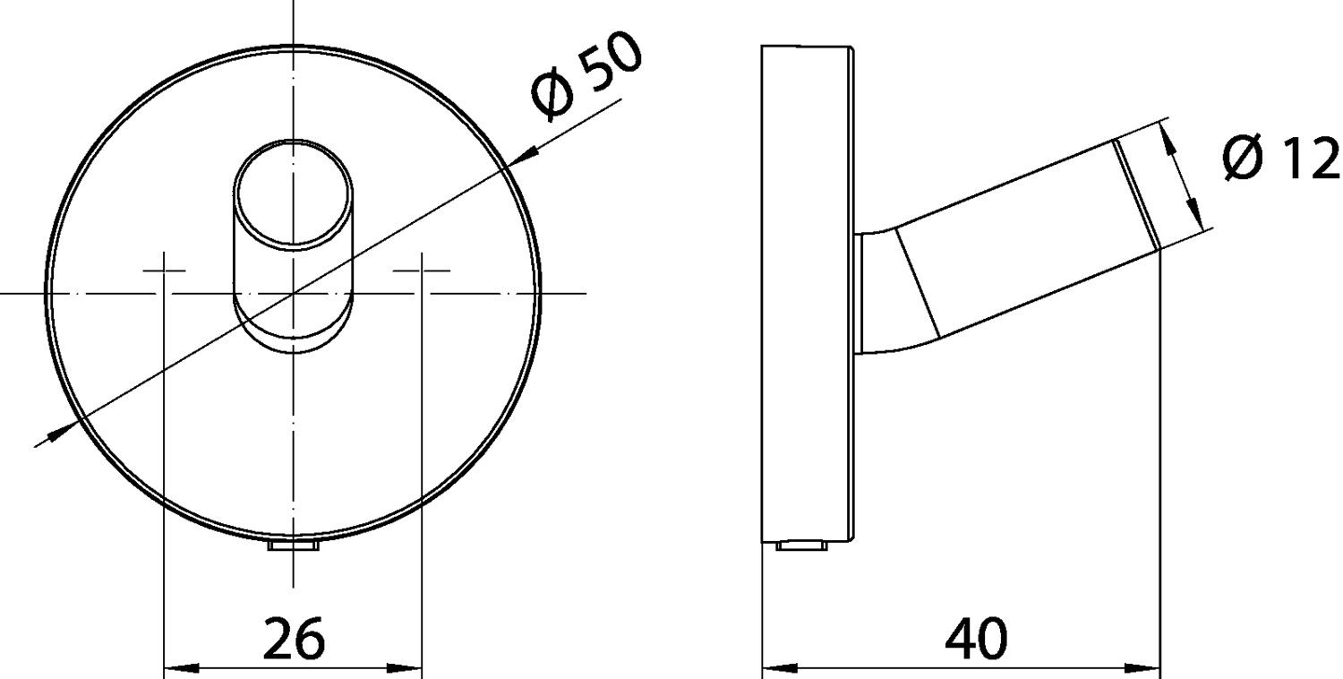 EMCO Handtuchhaken Round 40mm, chrom