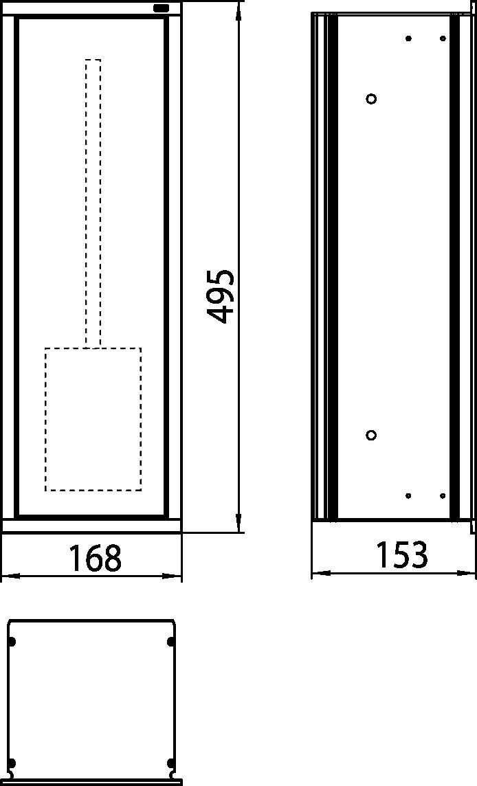 EMCO Unterputz-Bürstengarnitur-Modul Asis 150 495mm, Türanschlag links/rechts, chrom/schwarz