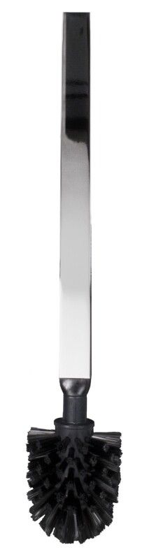 EMCO WC-Bürstengarnitur Loft chrom, Wandmodell, Kristallglas satiniert, Griff chrom, Bürste schwarz