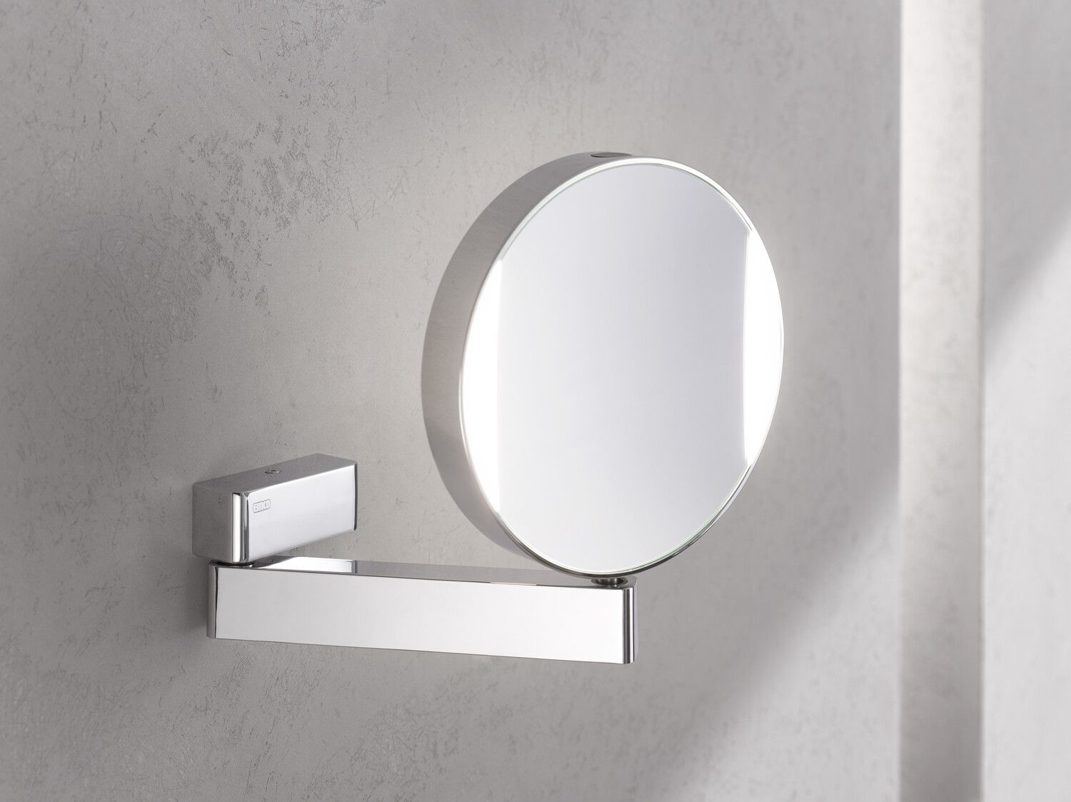 EMCO LED-Rasier-/Kosmetikspiegel prime d= 202,4mm, 1-armig, Vergrößerung 3-/7-fach, Direktanschluss, chrom