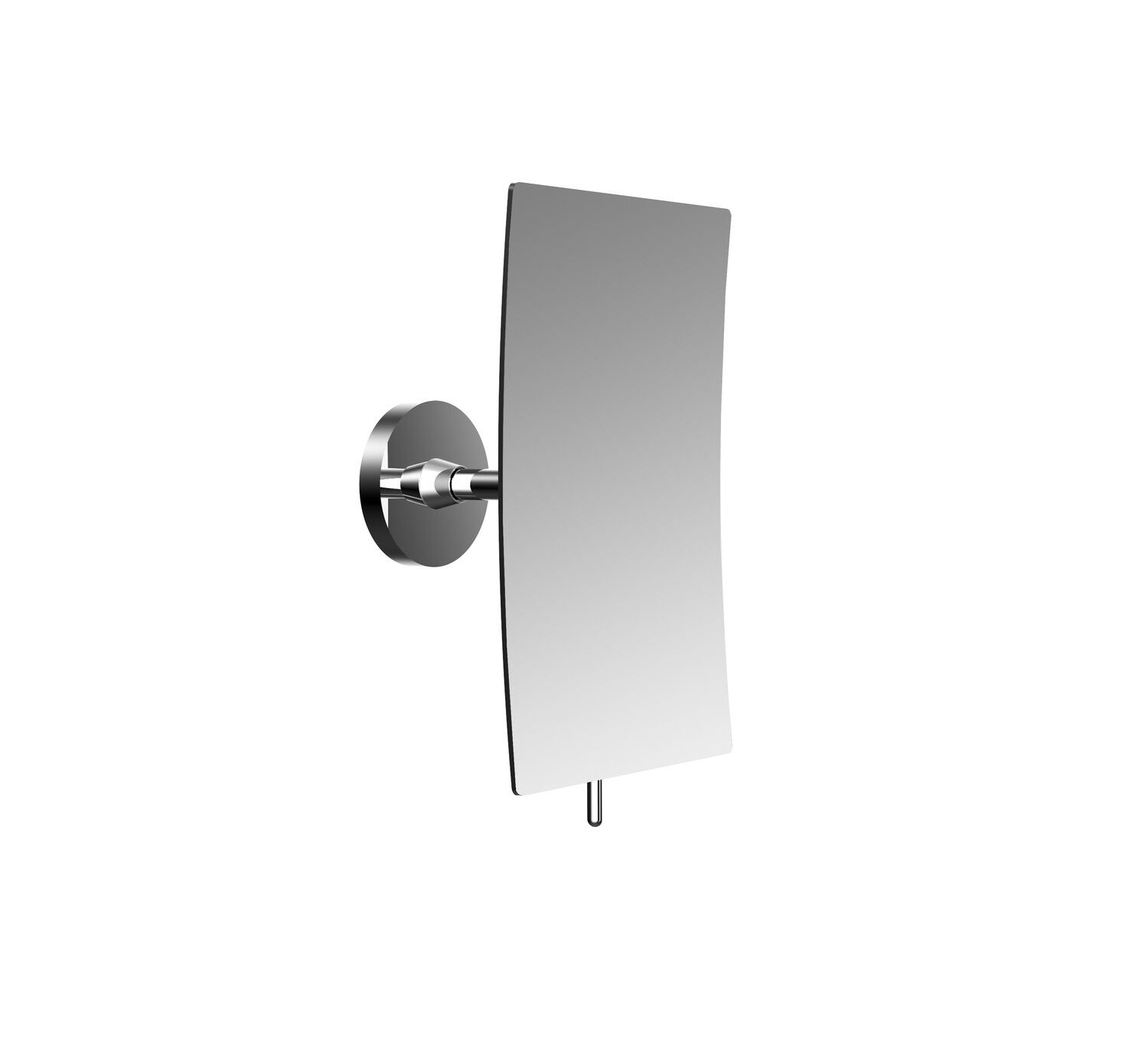 EMCO Wandspiegel Round 132x208mm, 1-armig, eckig, 3-fach, Klebeadapter, chrom