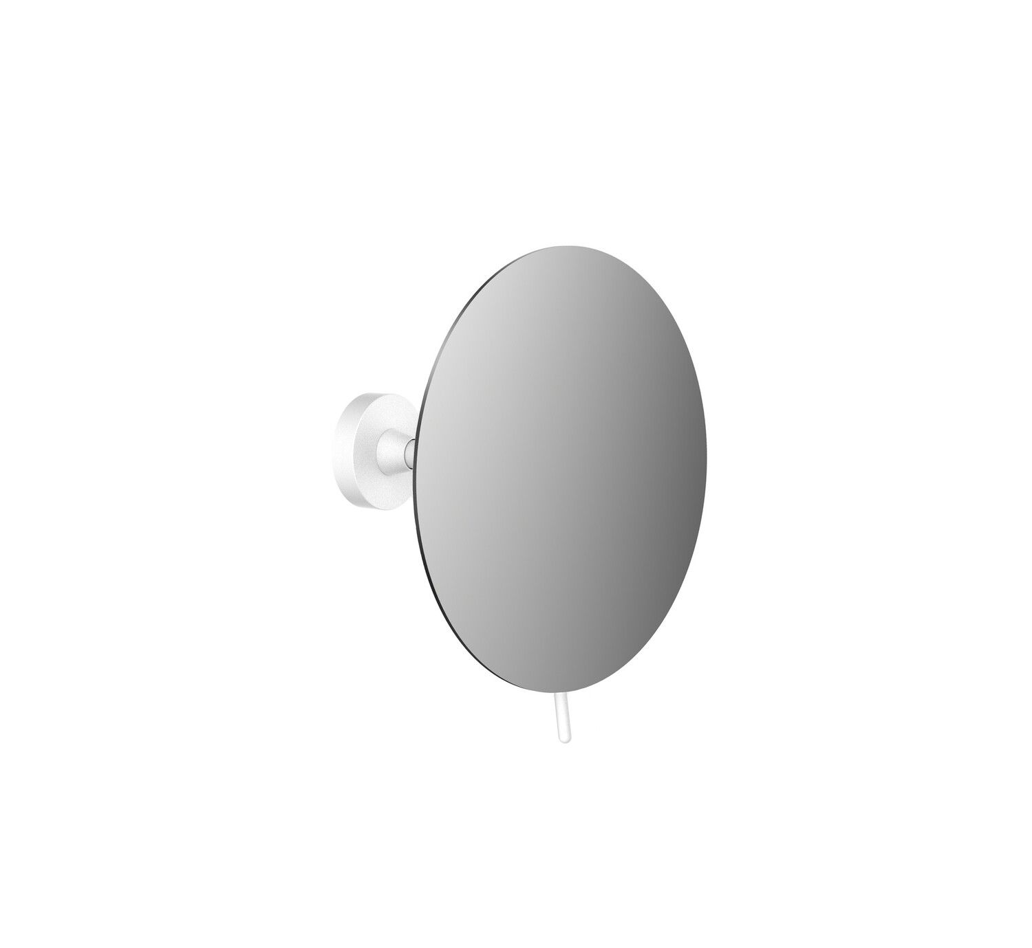 EMCO Wandspiegel Round d= 200mm, 1-armig, rund, 3-fach, Klebeadapter, weiß