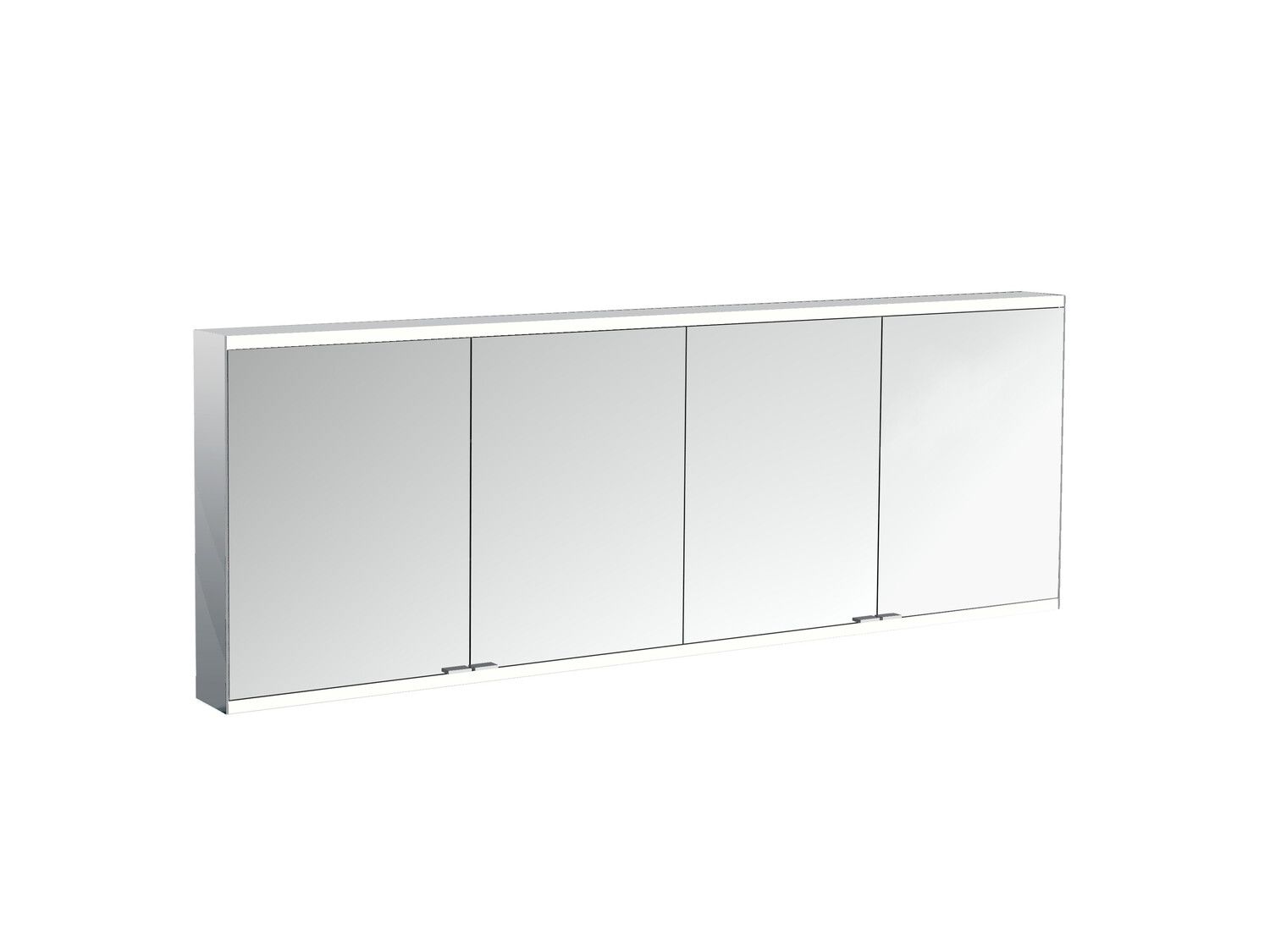 EMCO Aufputz-Lichtspiegelschrank prime 2 2000x700mm, 4-türig, aluminium/spiegel