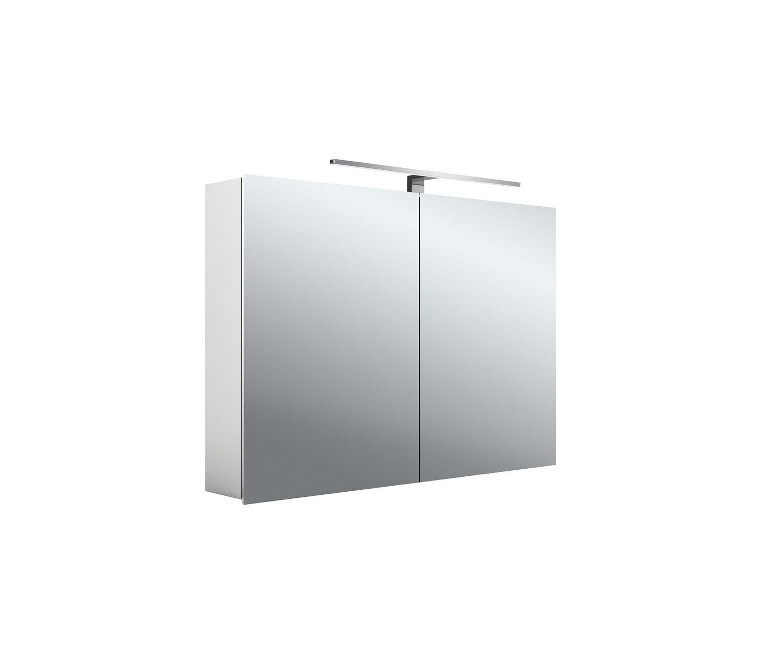 EMCO Aufputz-Lichtspiegelschrank mee 1000x746mm, 2-türig, Aluminium