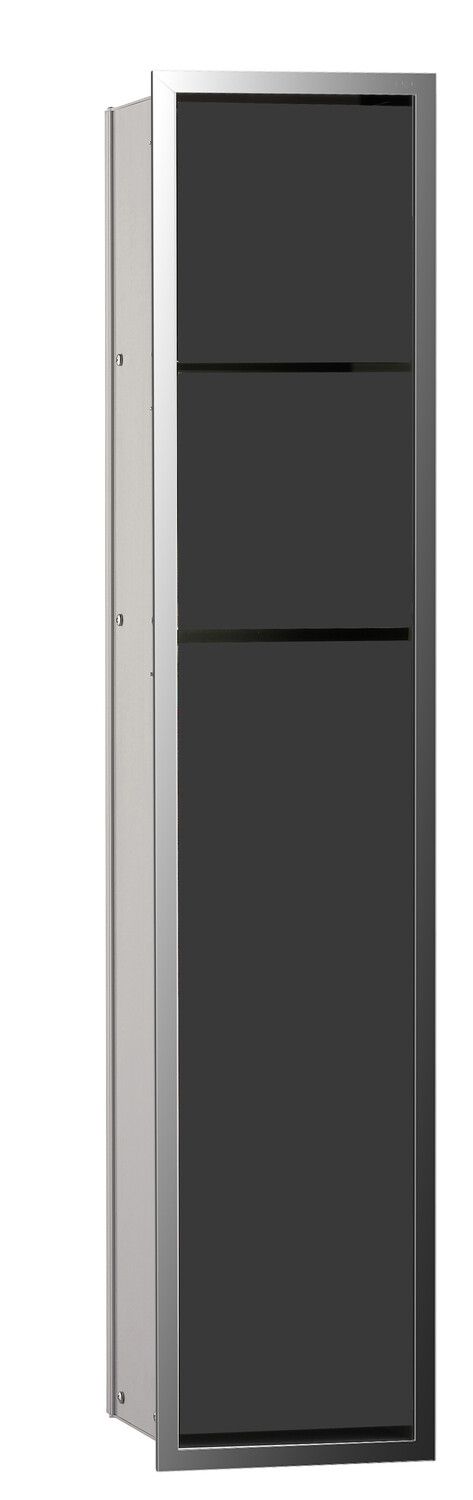 EMCO Unterputz-WC-Modul Asis 150 809mm, Türanschlag links/rechts, chrom/schwarz