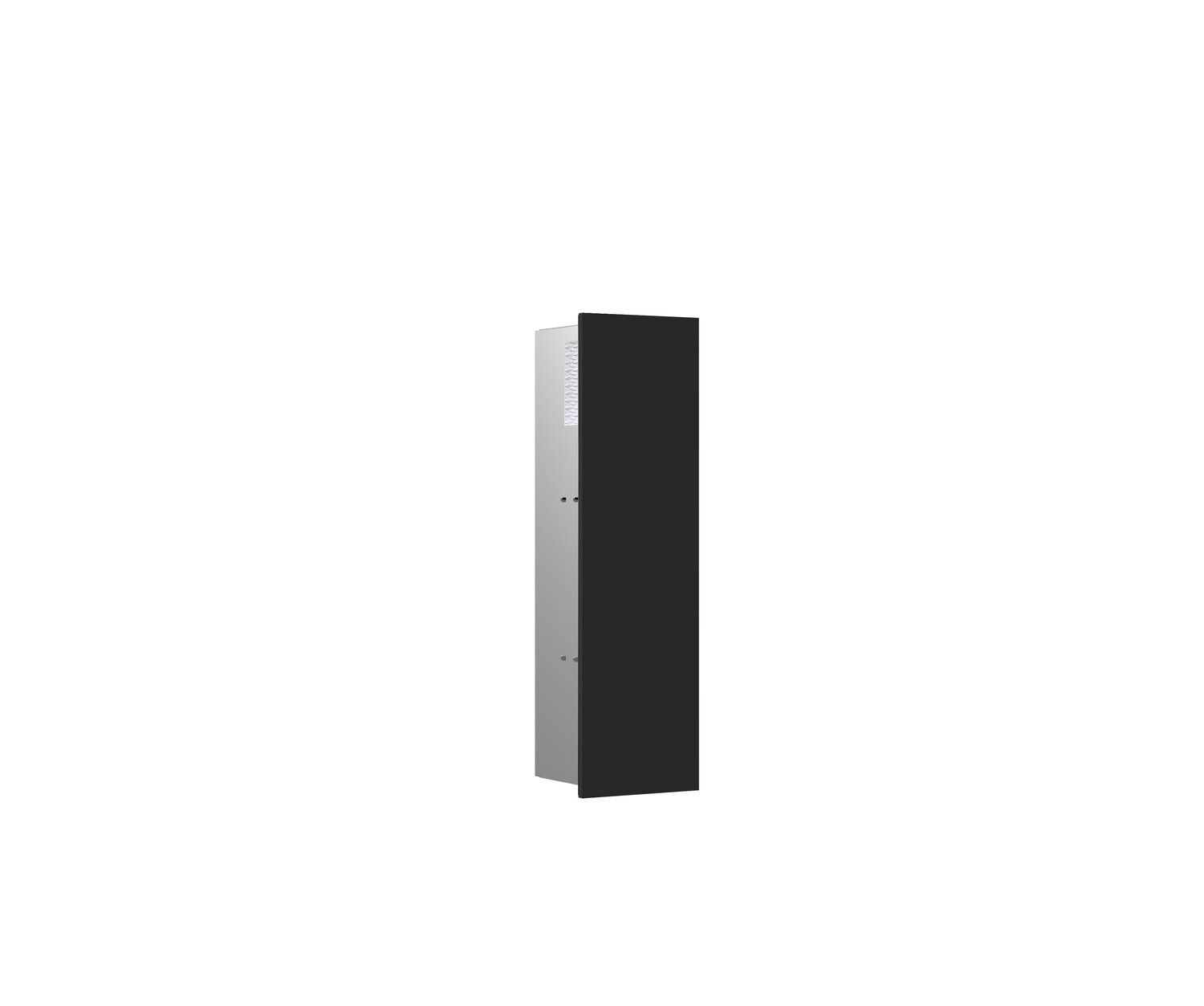 EMCO Unterputz-WC-Modul Asis pure 170x600mm, Türanschlag rechts, mit Fächern, schwarz matt