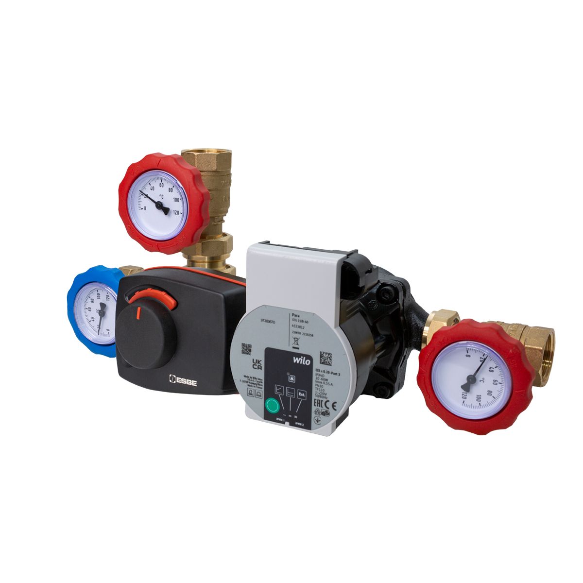 Esbe Rücklauftemperaturanhebung SFK130, Stellmotor ARA651, motorisch