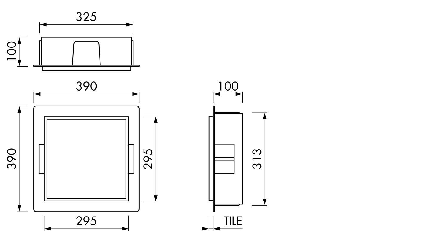 ESS Einbau-Schrank S- BOX 30x30x10cm, Wandnische, weiß