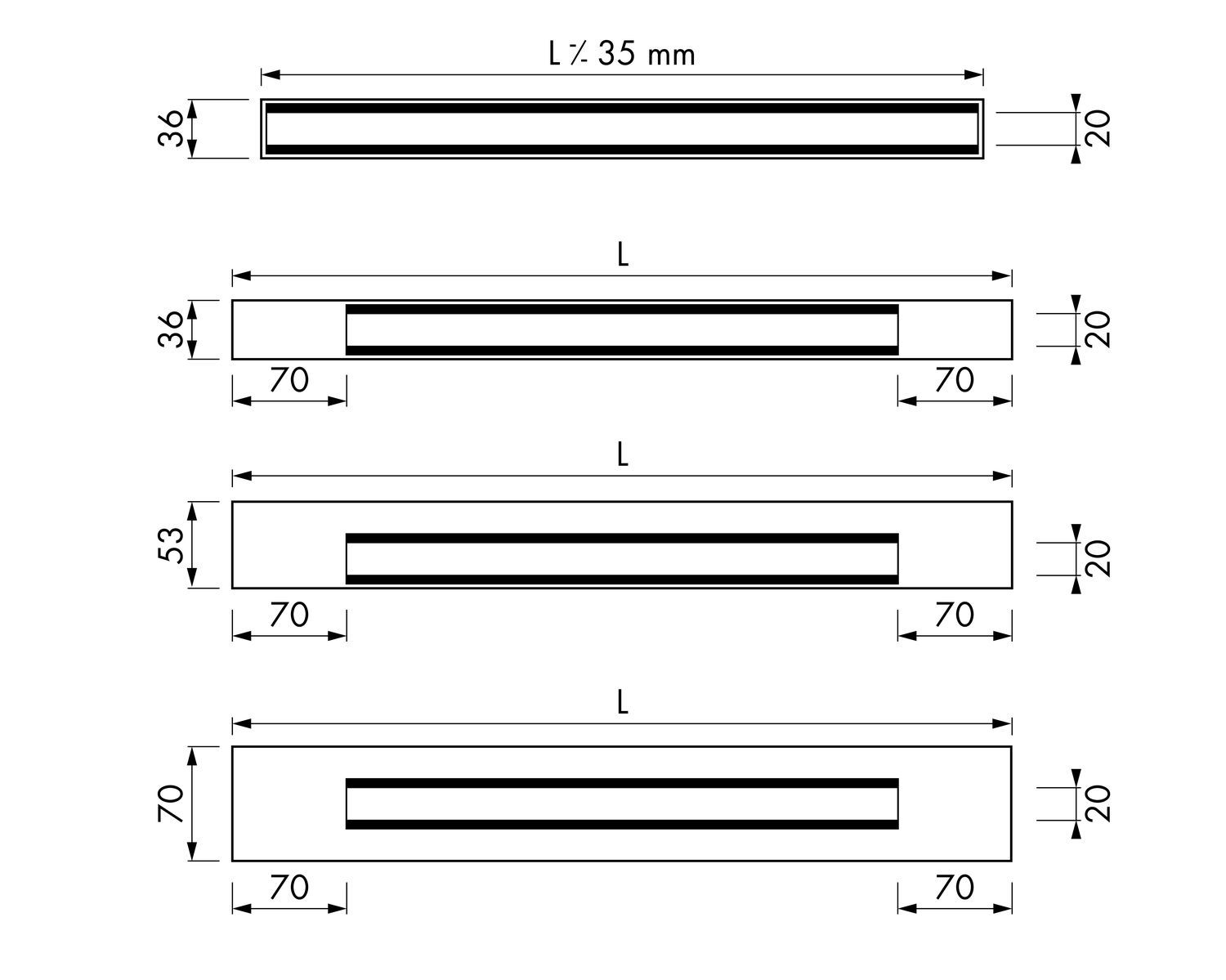 ESS Duschrinne XS Z-1 1500 mm, Sperrwasserhöhe 50 mm, Bauhöhe 90 mm, Edelstahl gebürstet
