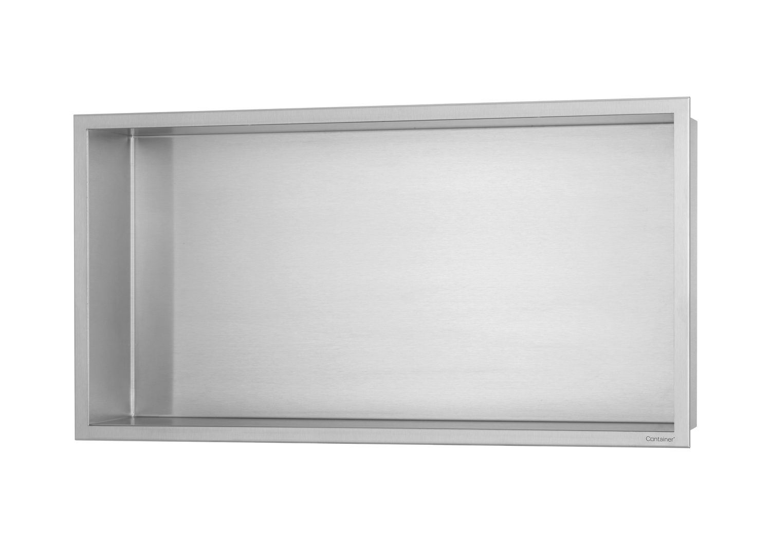 ESS Einbau-Schrank BOX 10 60 x 30 x 10 cm, Wandnische, Rahmen gebürstet, Edelstahl