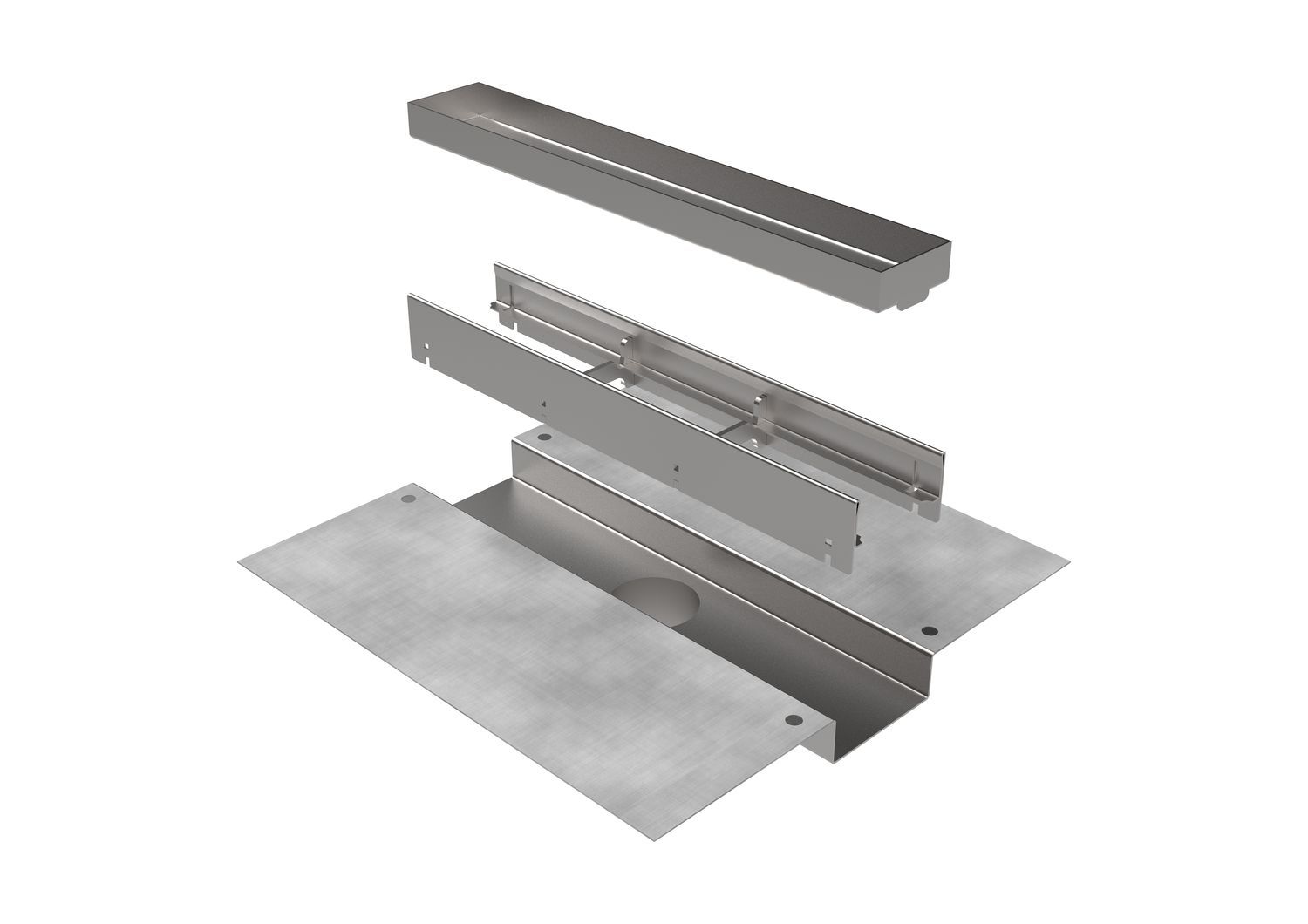ESS Duschrinne Pool-line Linear, 120cm Inkl. WPS, TAF & Abdeckung, mit Auslass
