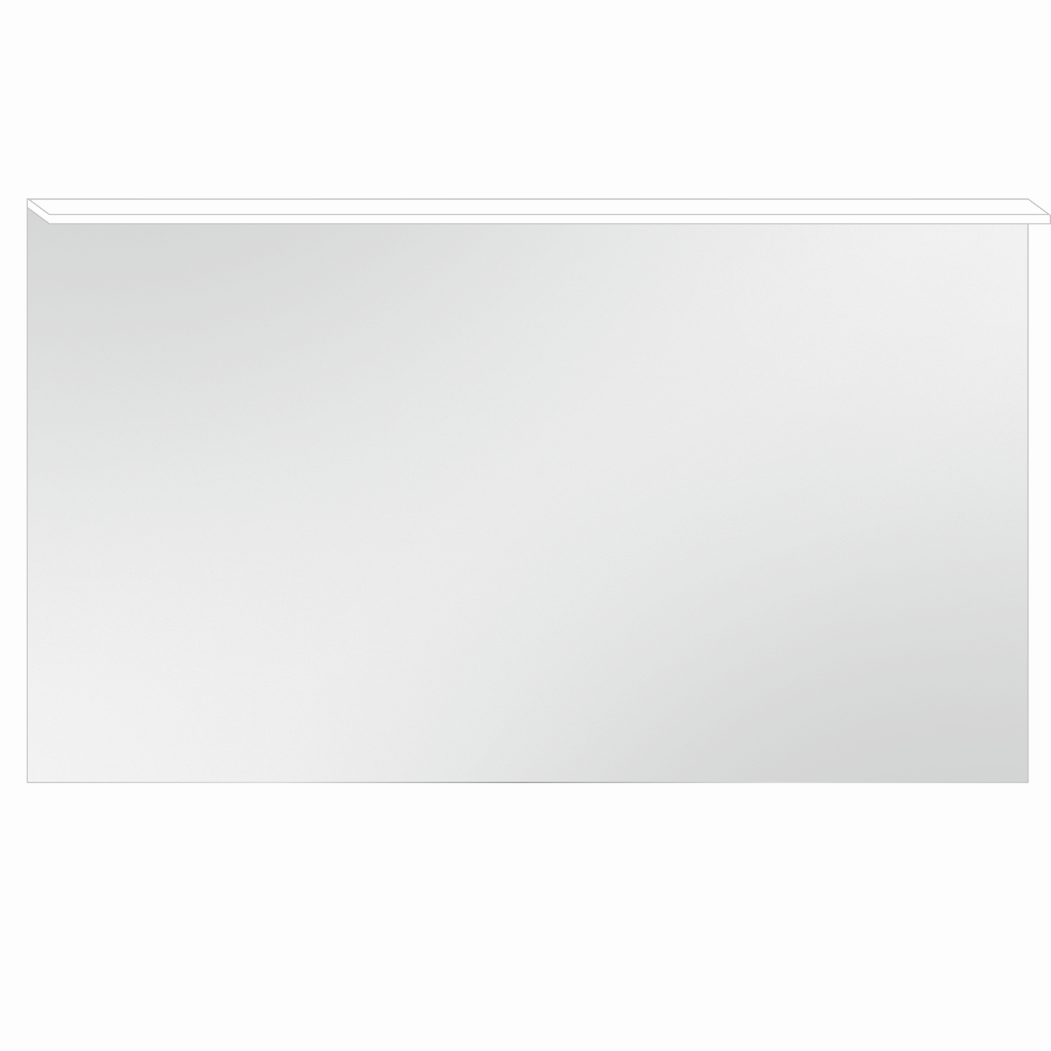 Euraspiegel LED-Lichtspiegel Lars 1200 x 700 mm, 23 W, eckig, LED-Technik, ohne LED-VARIO-LIGHT System