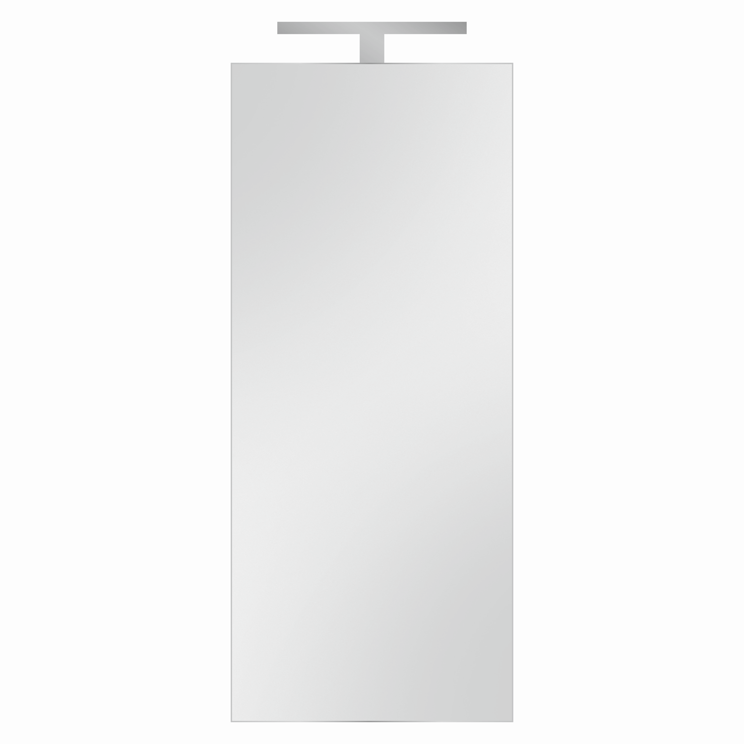 Euraspiegel LED-Lichtspiegel Lenny 300 x 700 mm, 3 W, LED-Klemmleuchte chrom 30 cm, eckig