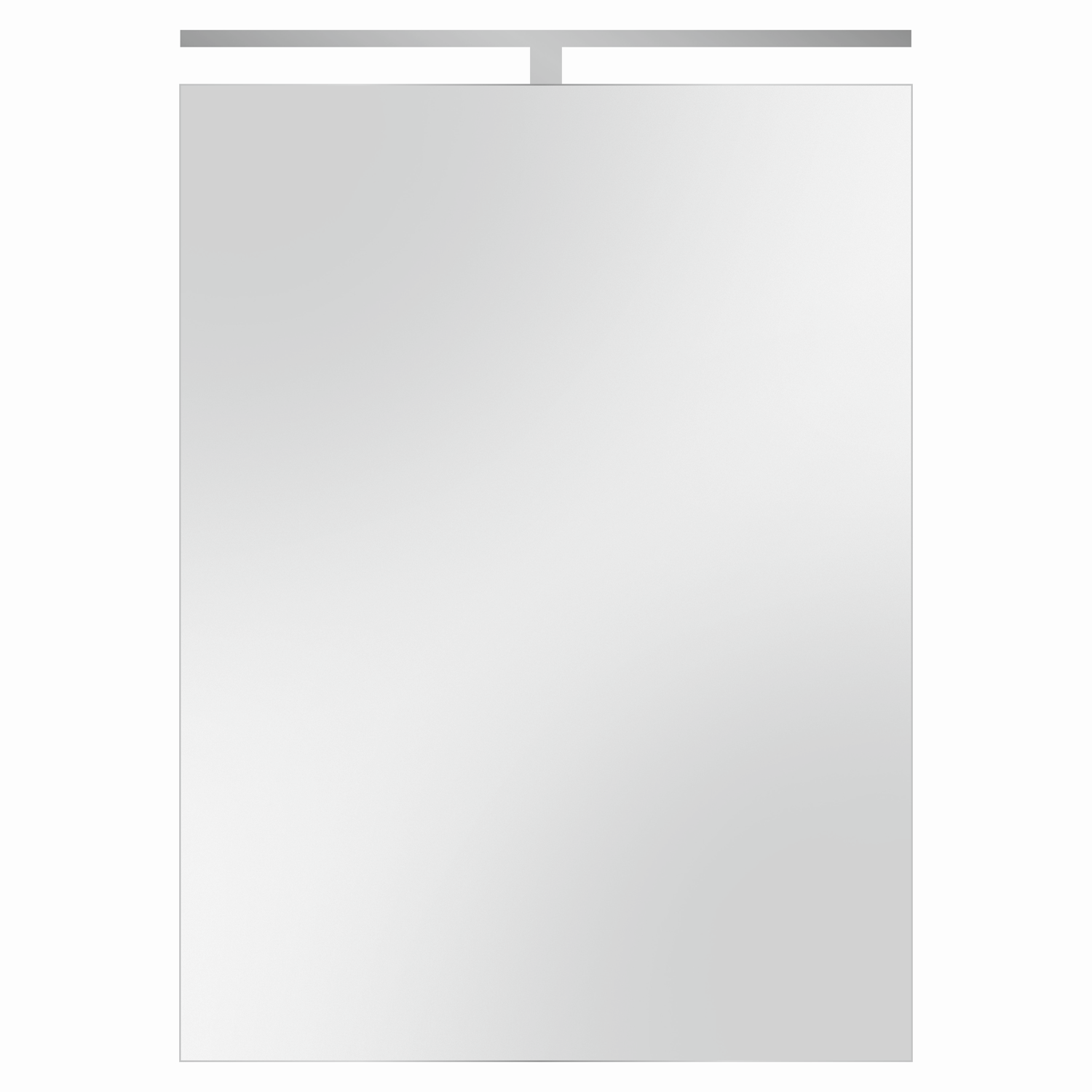 Euraspiegel LED-Lichtspiegel Lenny 600 x 800 mm, 5 W, LED-Klemmleuchte chrom 60 cm, eckig