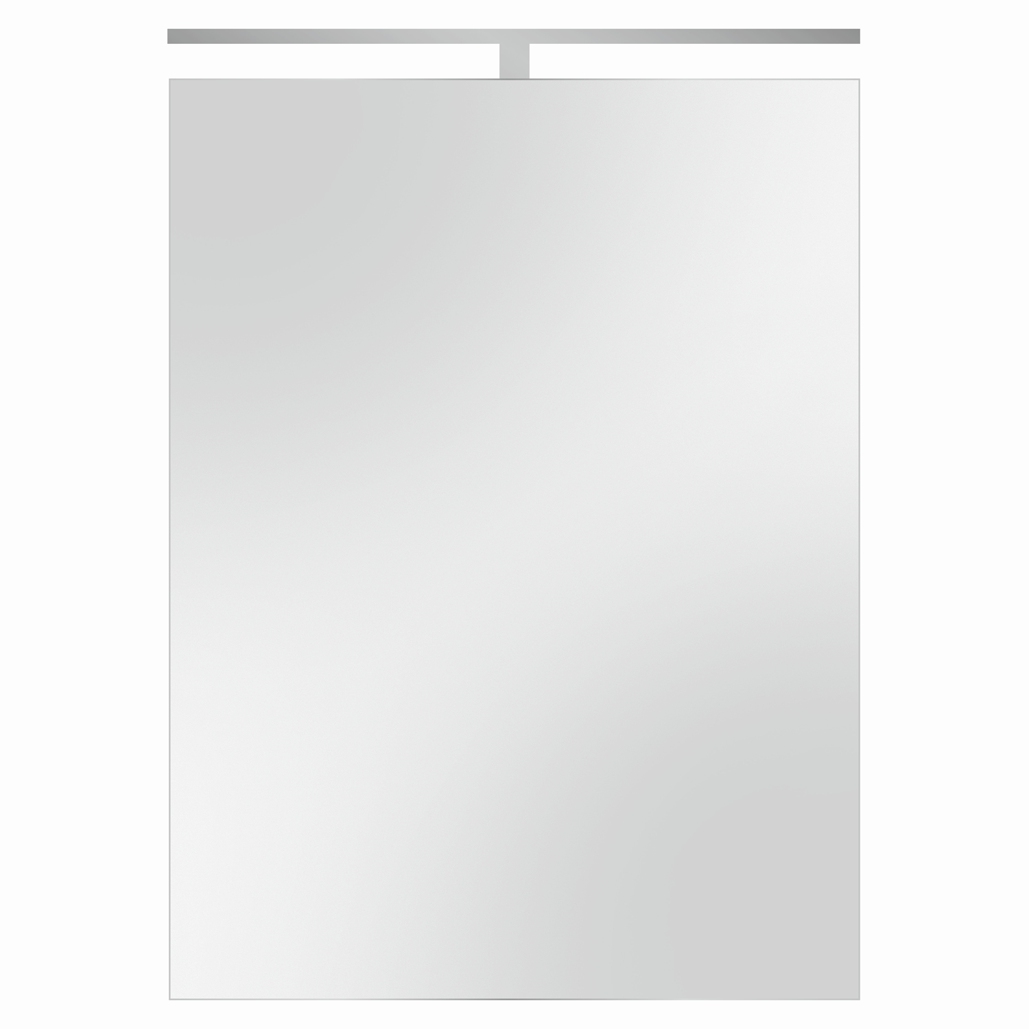 Euraspiegel LED-Lichtspiegel Lenny 600 x 800 mm, 5 W, LED-Klemmleuchte schwarz 60 cm, eckig
