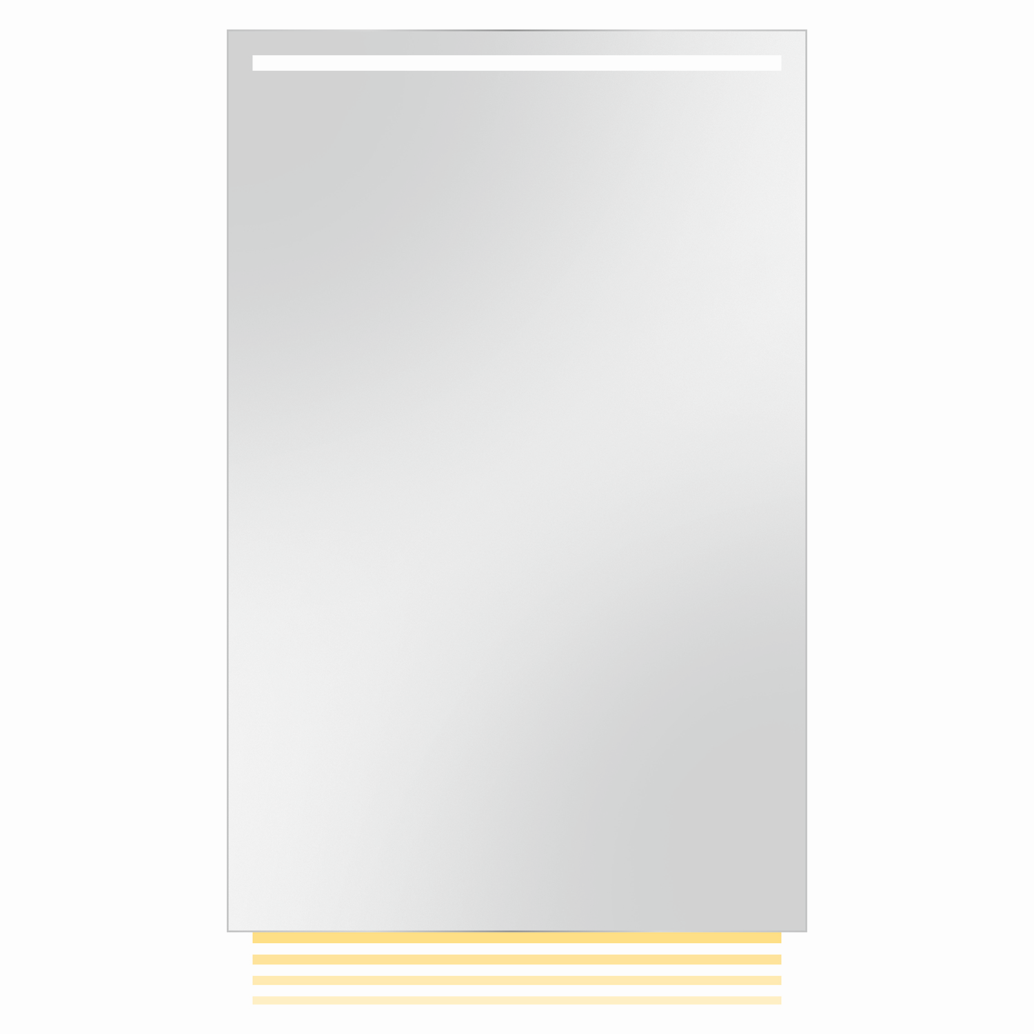 Euraspiegel LED-Lichtspiegel Julian 450 x 700 mm, 14 W, eckig, LED-Technik austauschbar