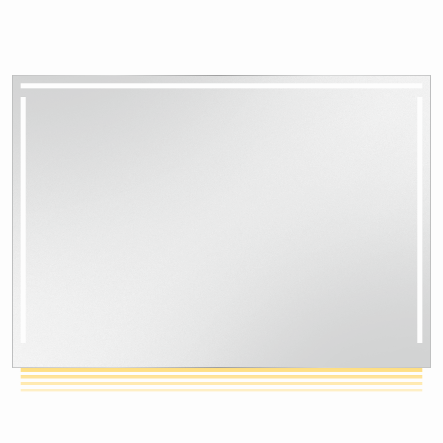 Euraspiegel LED-Lichtspiegel Jan 1000 x 700 mm, 58 W, eckig, LED-Technik austauschbar