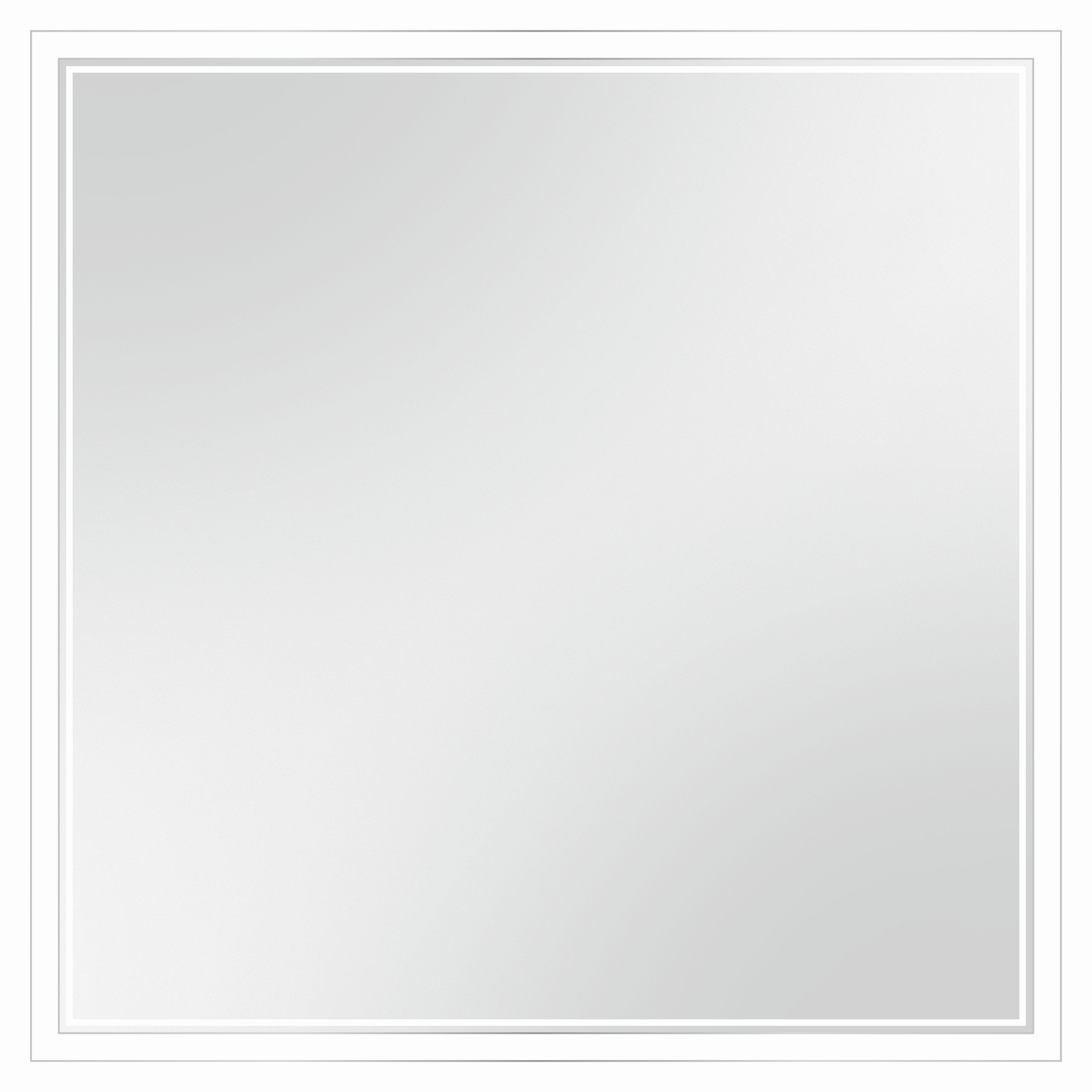 Euraspiegel 3D-Lichtspiegel Yannik 800 x 800 mm, 45 W, eckig, LED-Technik