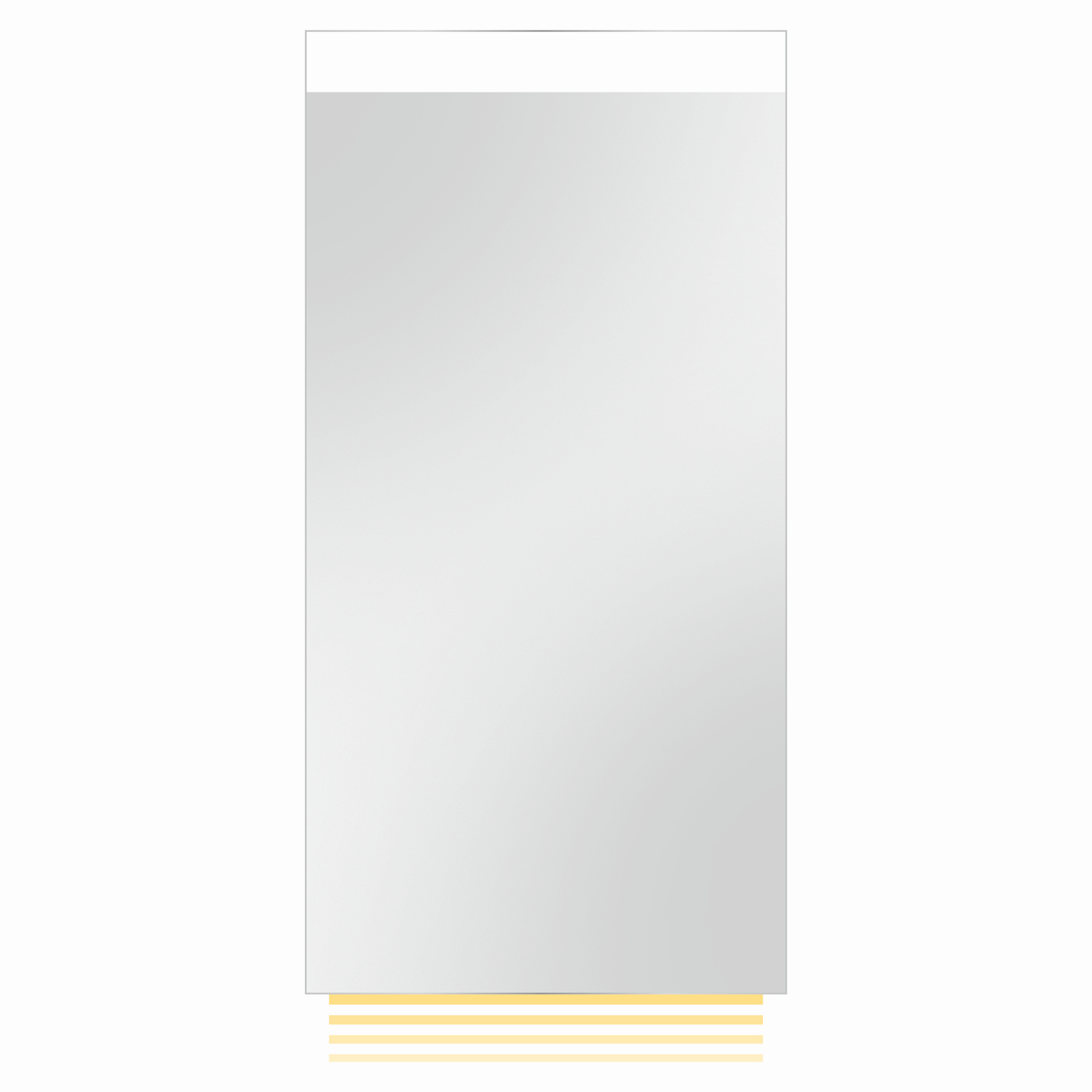 Euraspiegel LED-Lichtspiegel Ben 400 x 800 mm, 13 W, eckig, LED-Technik austauschbar
